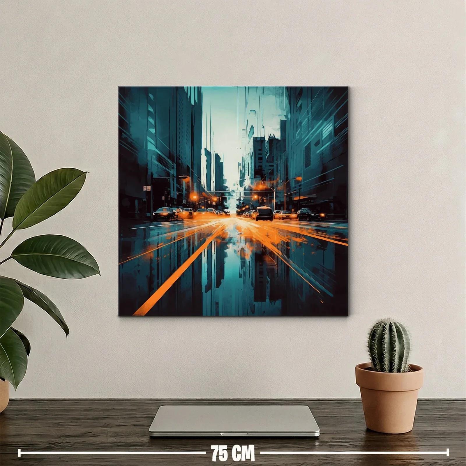 Movimiento urbano con luces vibrantes en ciudad moderna — miniatura 2