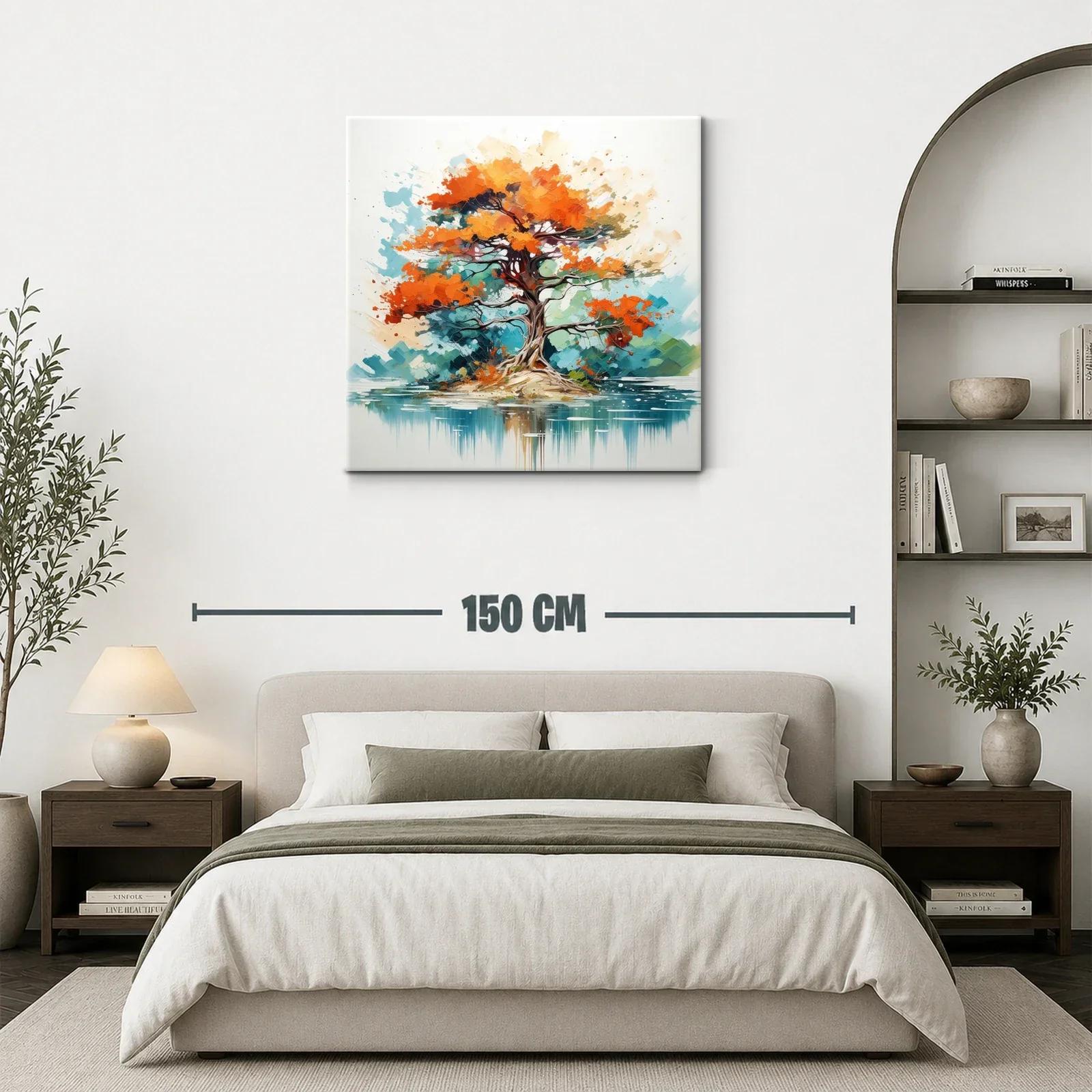 Árbol vibrante en paisaje sereno junto al agua — miniatura 3