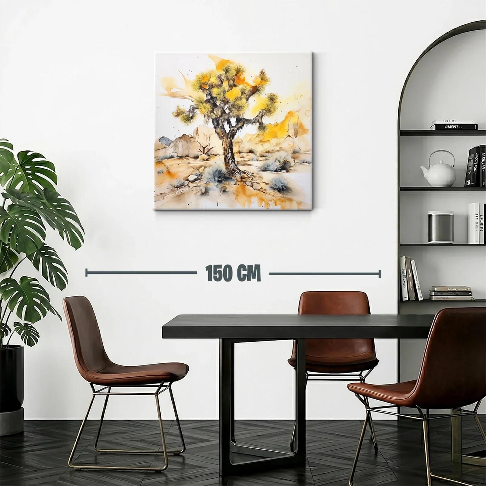 Paisaje desértico con árbol y atmósfera cálida y serena — miniatura 2
