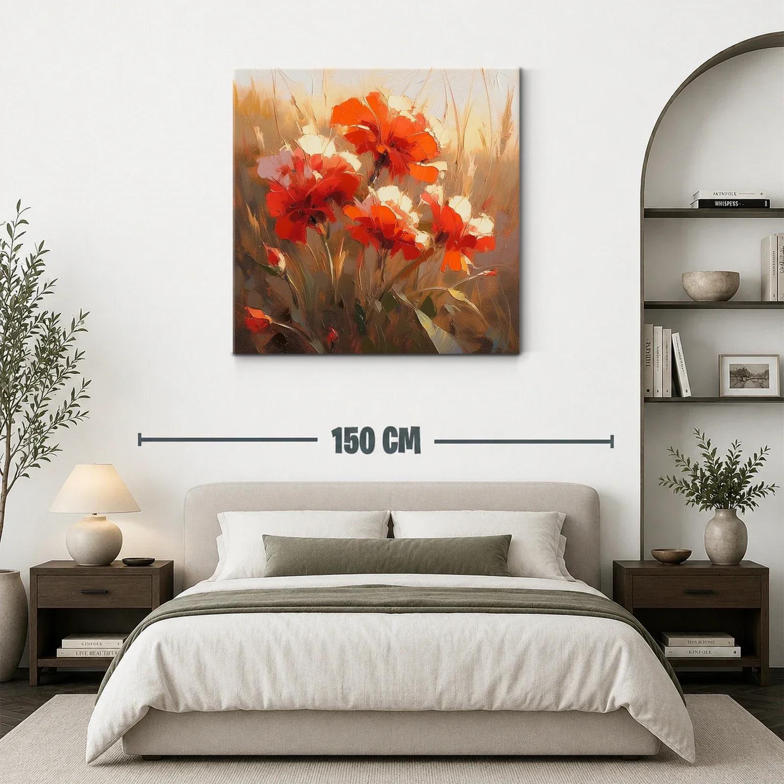 Ramo de flores rojas con toque de luz cálida — miniatura 3