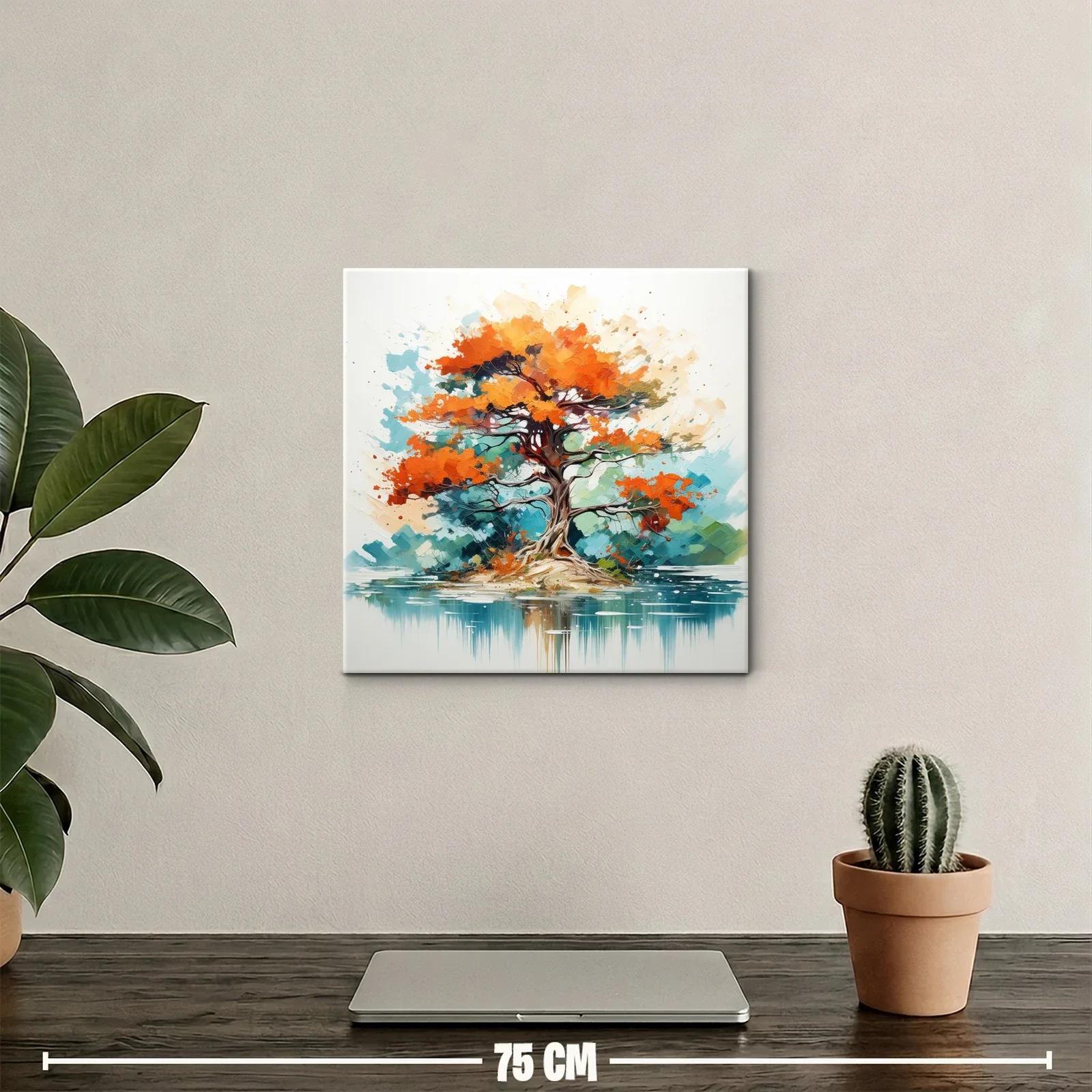 Árbol vibrante en paisaje sereno junto al agua — miniatura 2