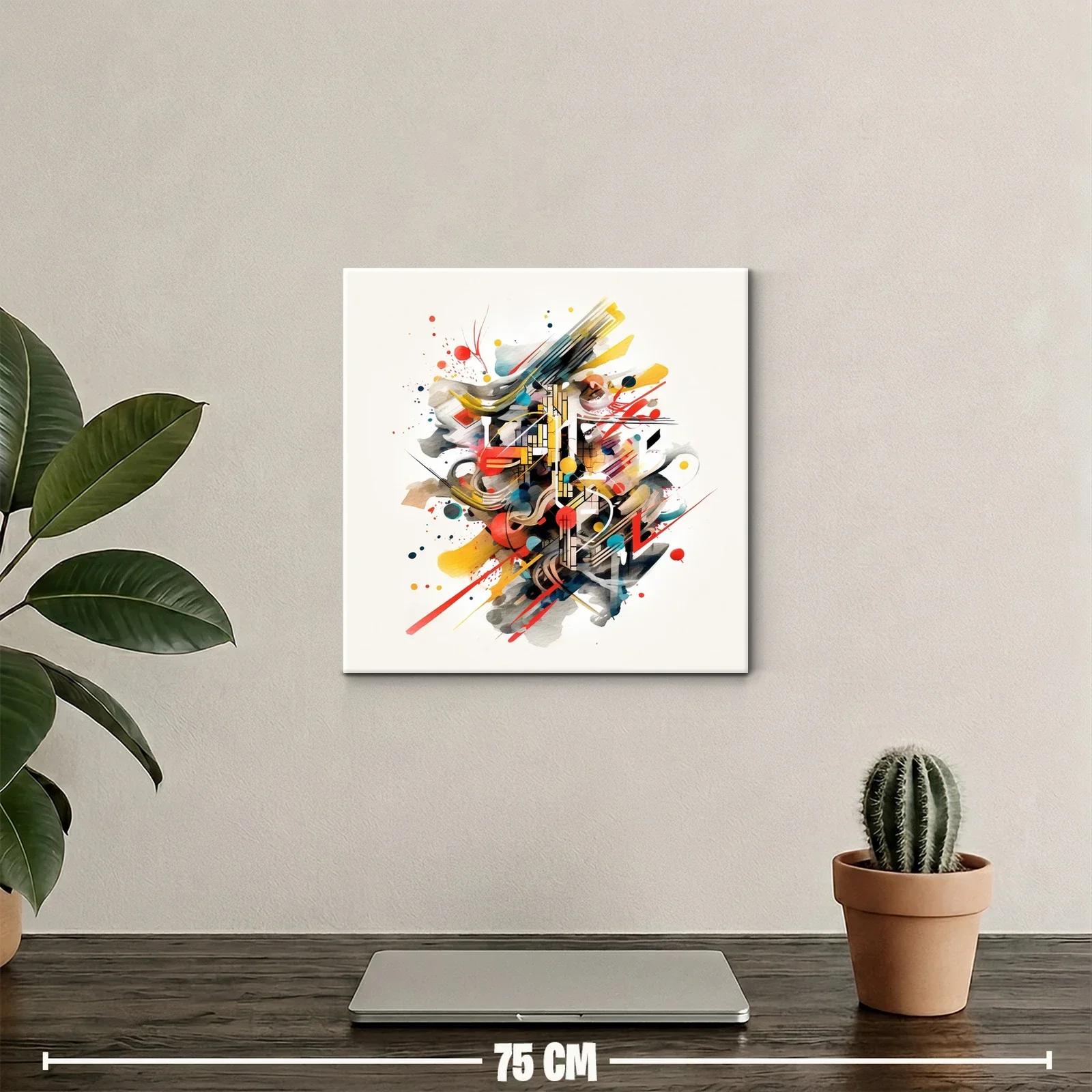 Composición abstracta con vibrantes toques geométricos y dinámicos — miniatura 2