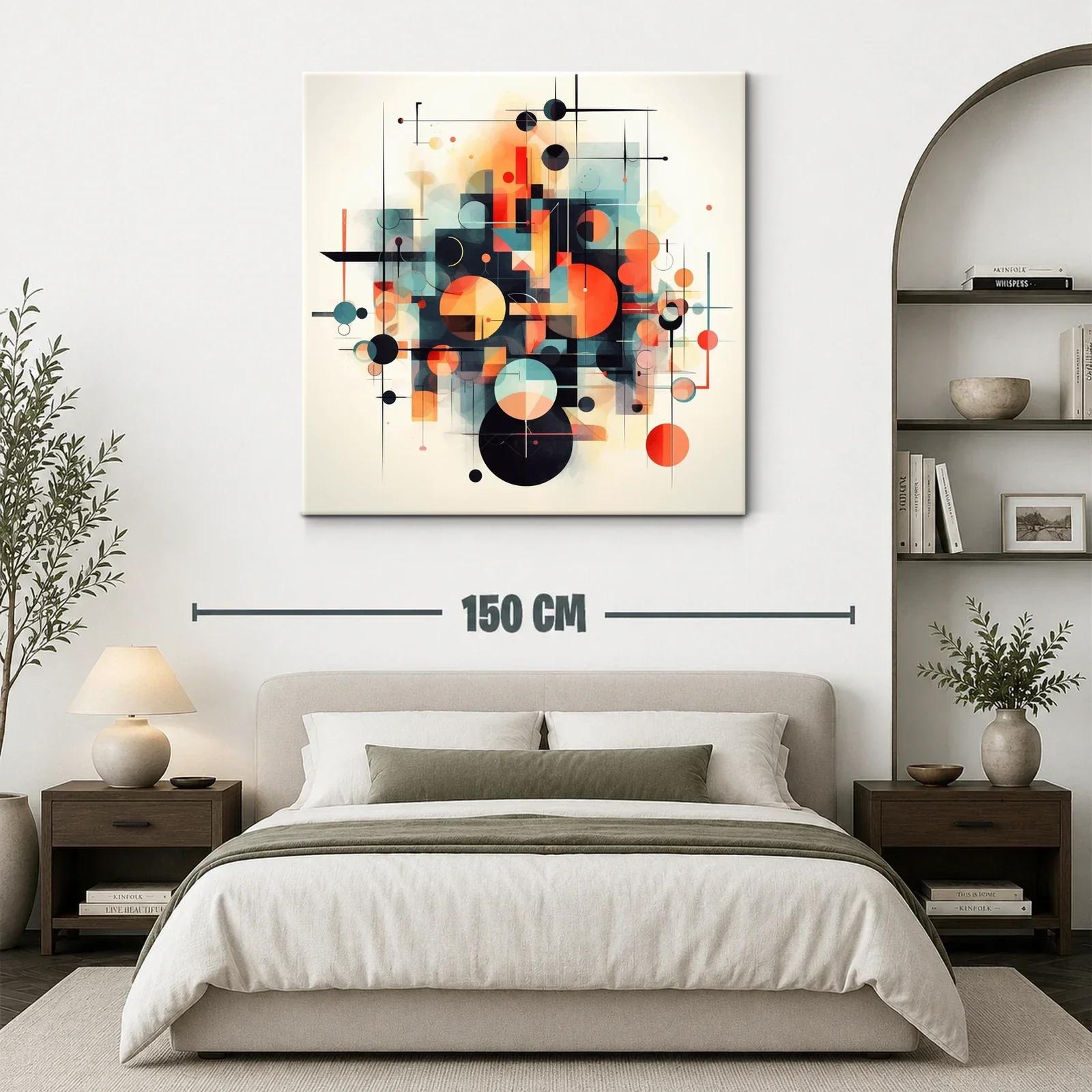 Composición abstracta con formas geométricas y tonos cálidos — miniatura 3