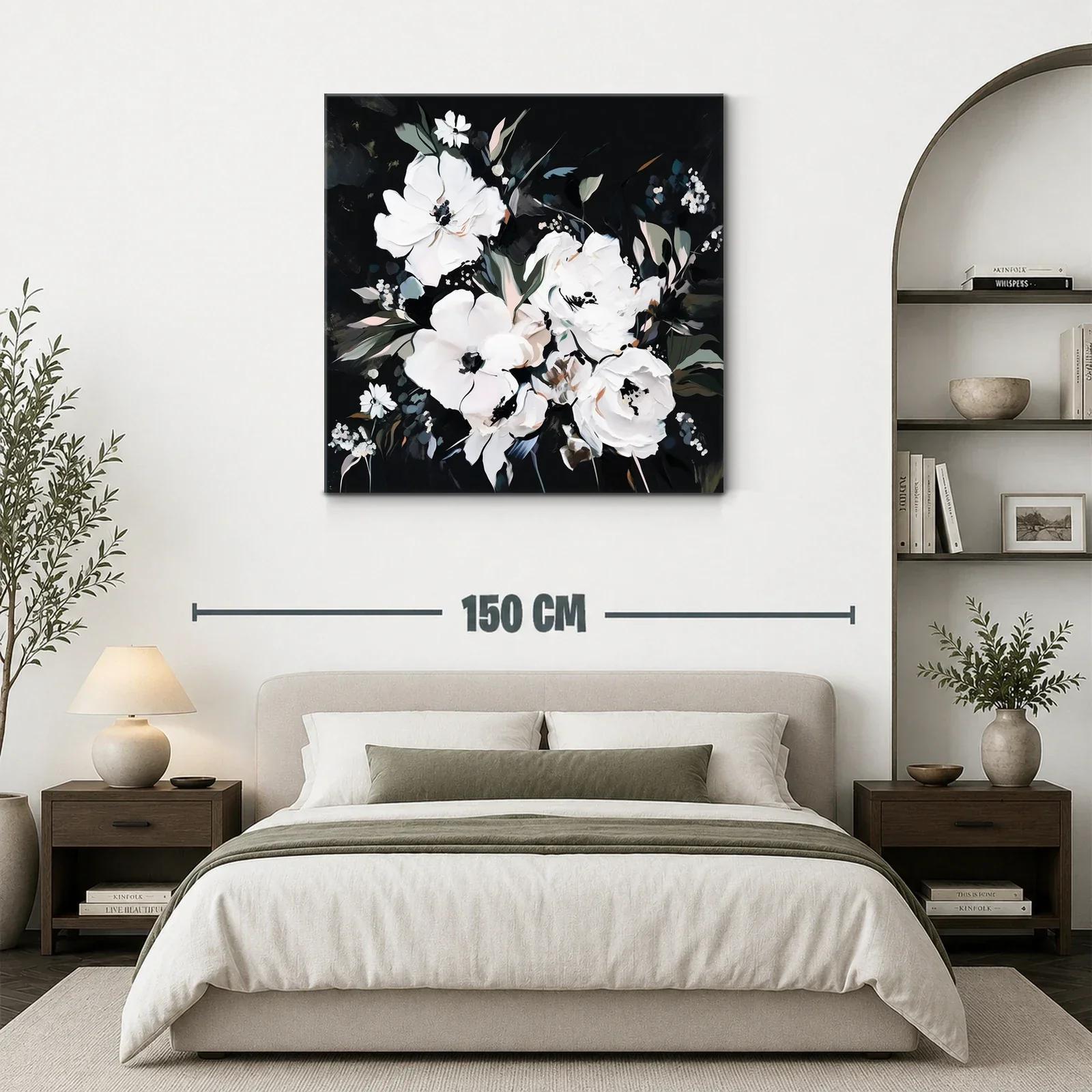 Elegancia floral en tonos blanco y negro — miniatura 3