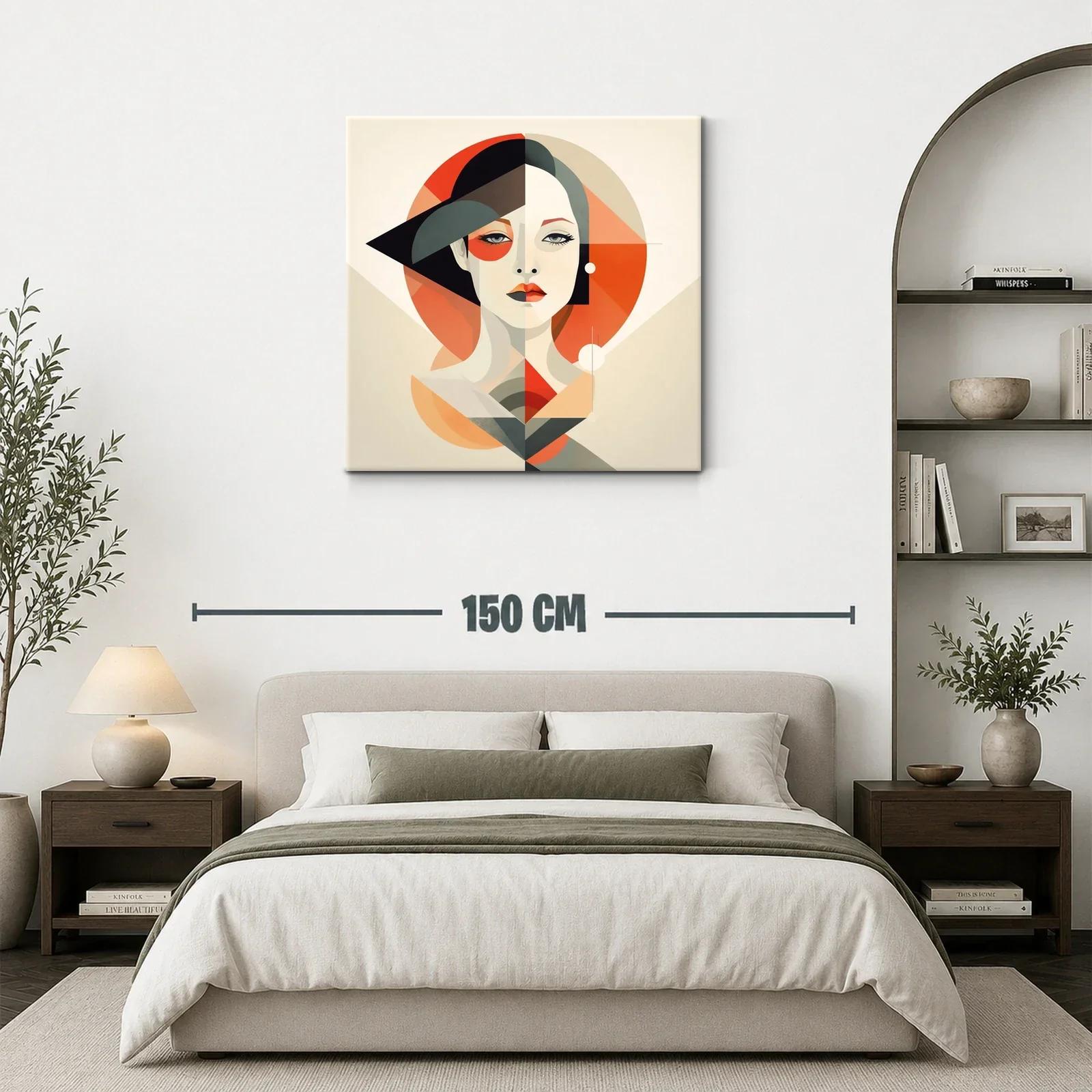 Retrato geométrico de mujer con estilo moderno y audaz — miniatura 3
