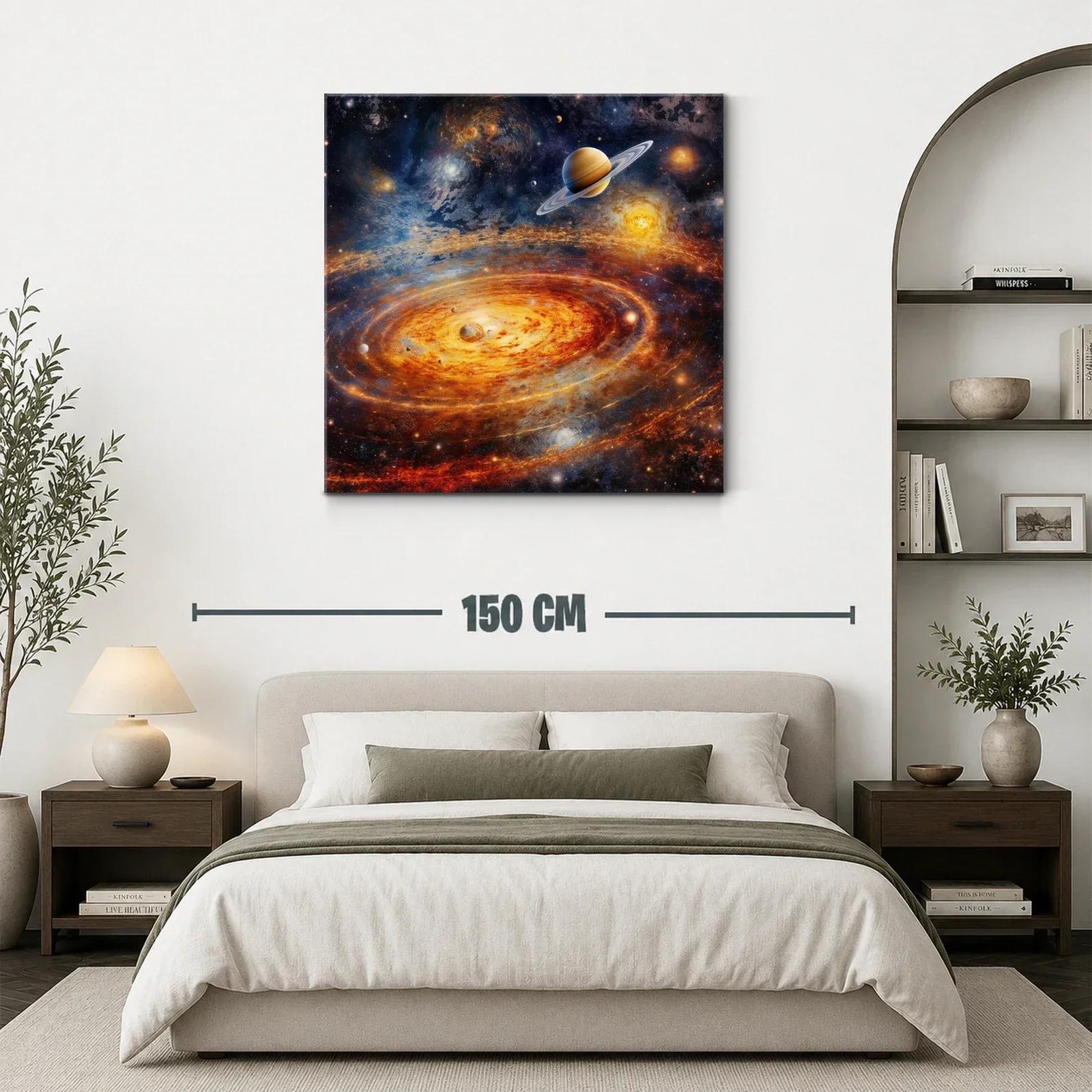 Galaxia en expansión con planetas y destellos cósmicos — miniatura 3