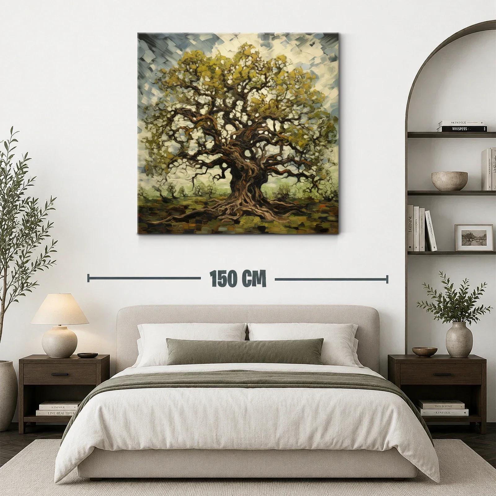 Árbol imponente con ramas entrelazadas y follaje dorado — miniatura 3