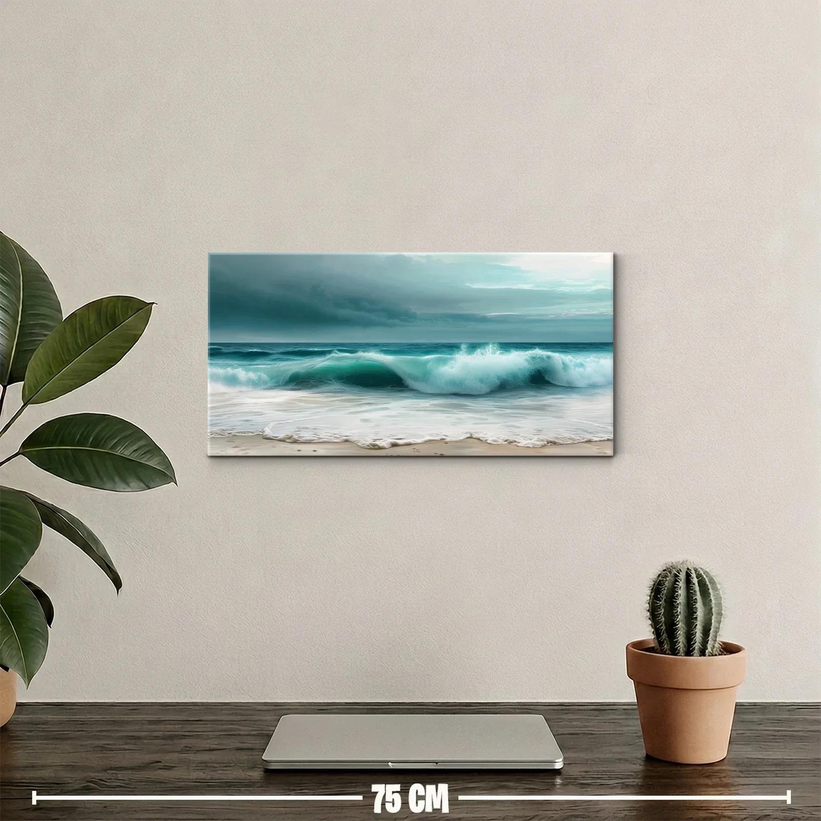 Cuadro ola del mar con arena húmeda — miniatura 2