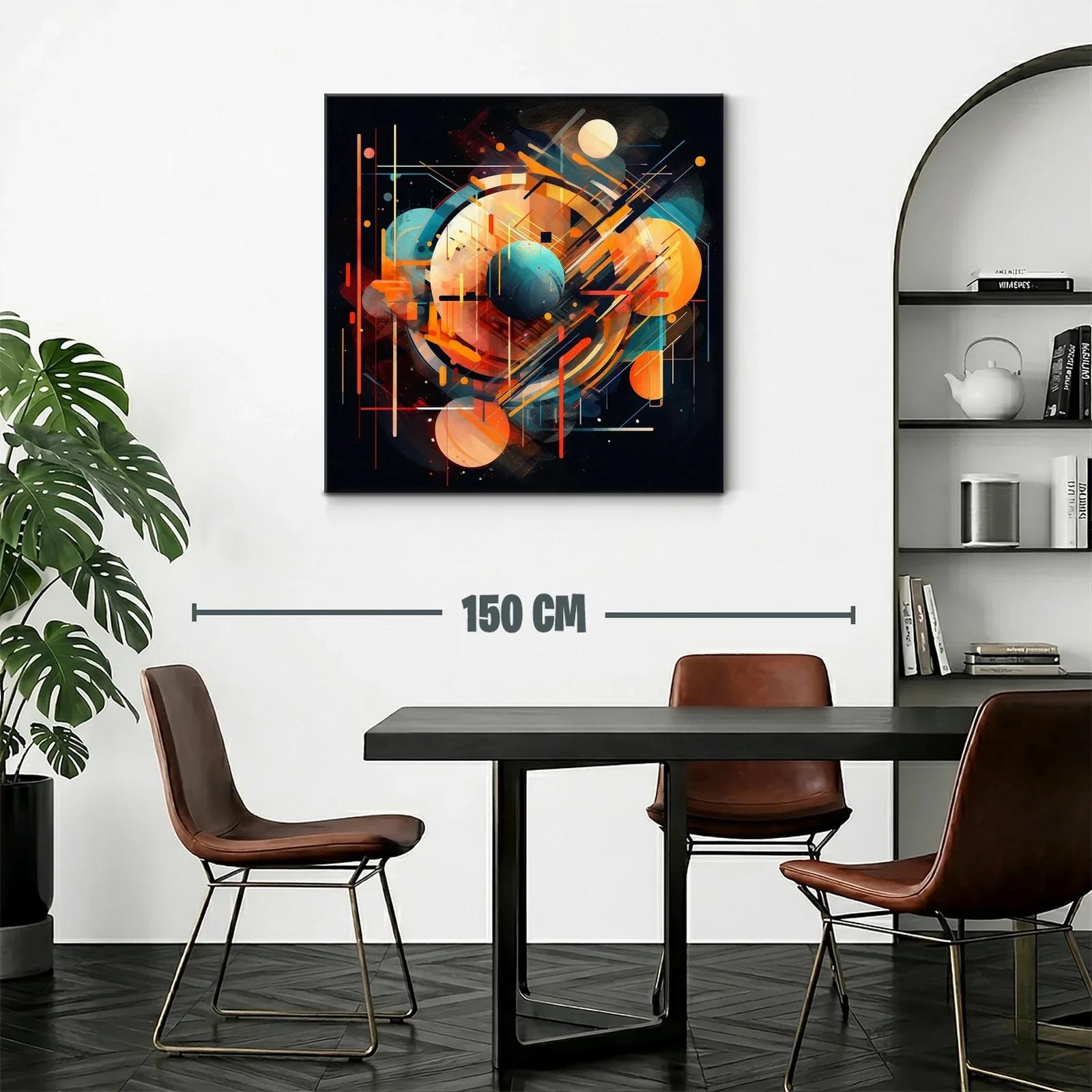 Composición abstracta geométrica con esferas y líneas dinámicas — miniatura 2
