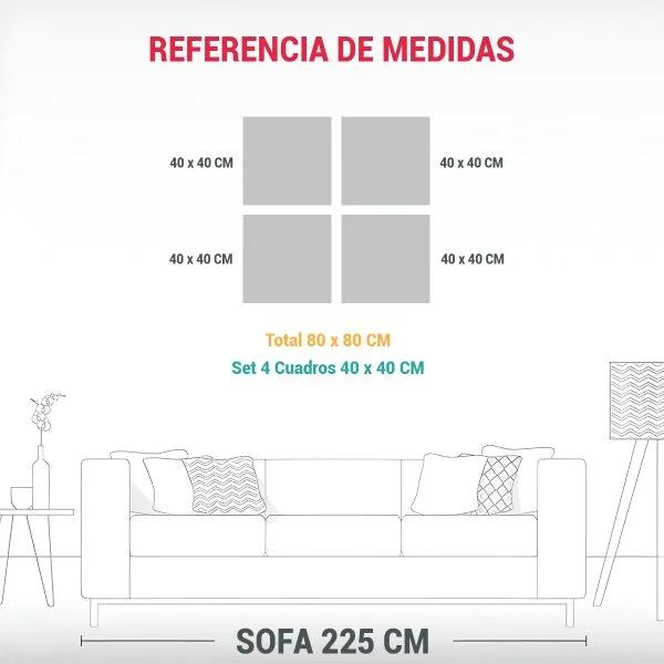 Cuadro decorativo con tréboles verdes y fondo neutro — miniatura 2