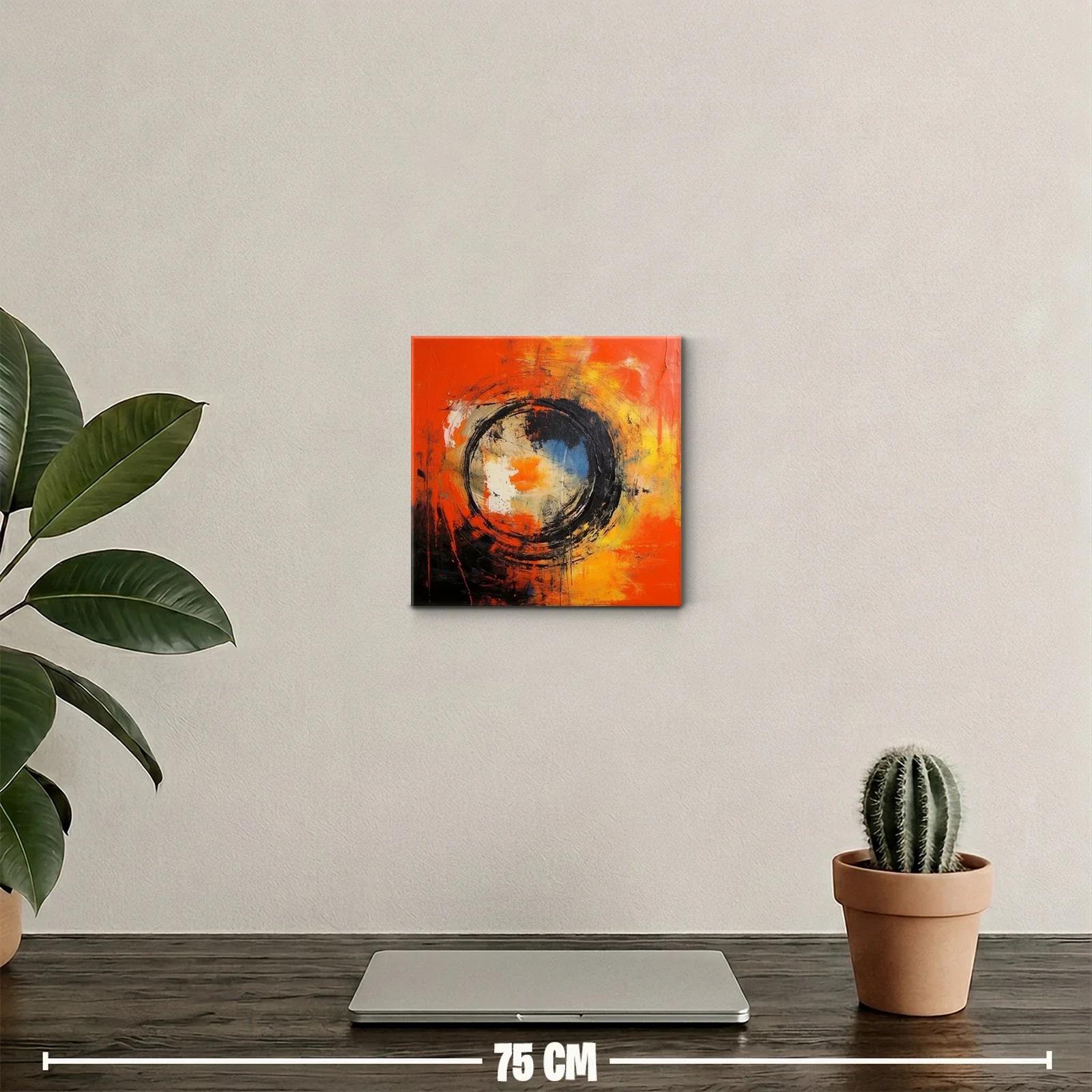 Composición Abstracta con Círculo Enérgico y Colores Vibrantes — miniatura 2