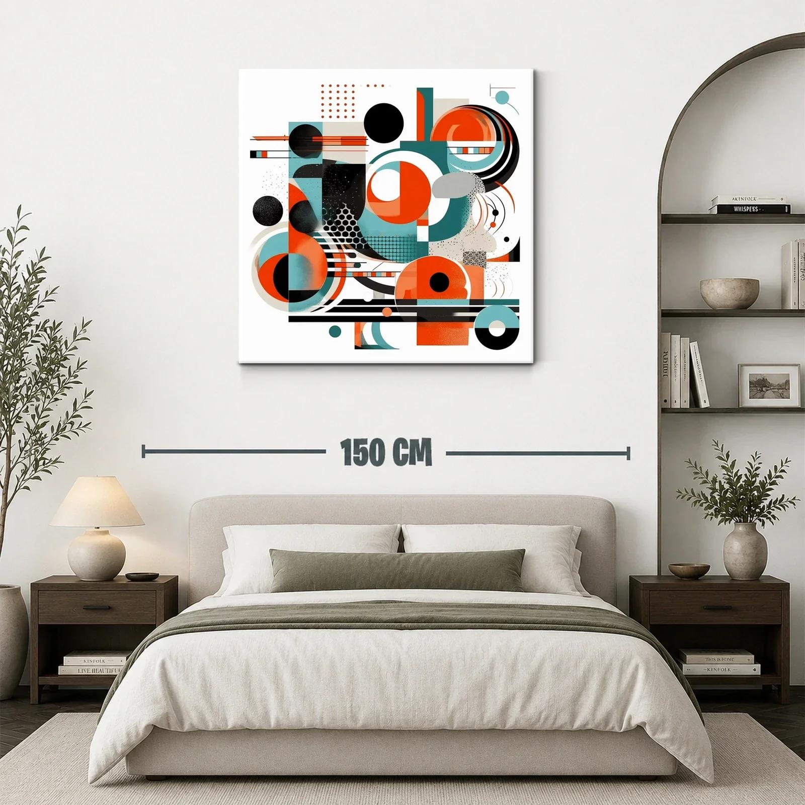 Composición abstracta en tonos vibrantes y geométricos — miniatura 3