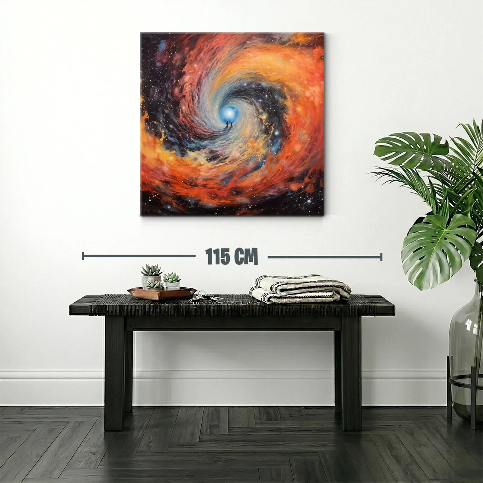 Espiral Cósmica con Luz Azul y Tonos Cálidos Vibrantes — miniatura 2
