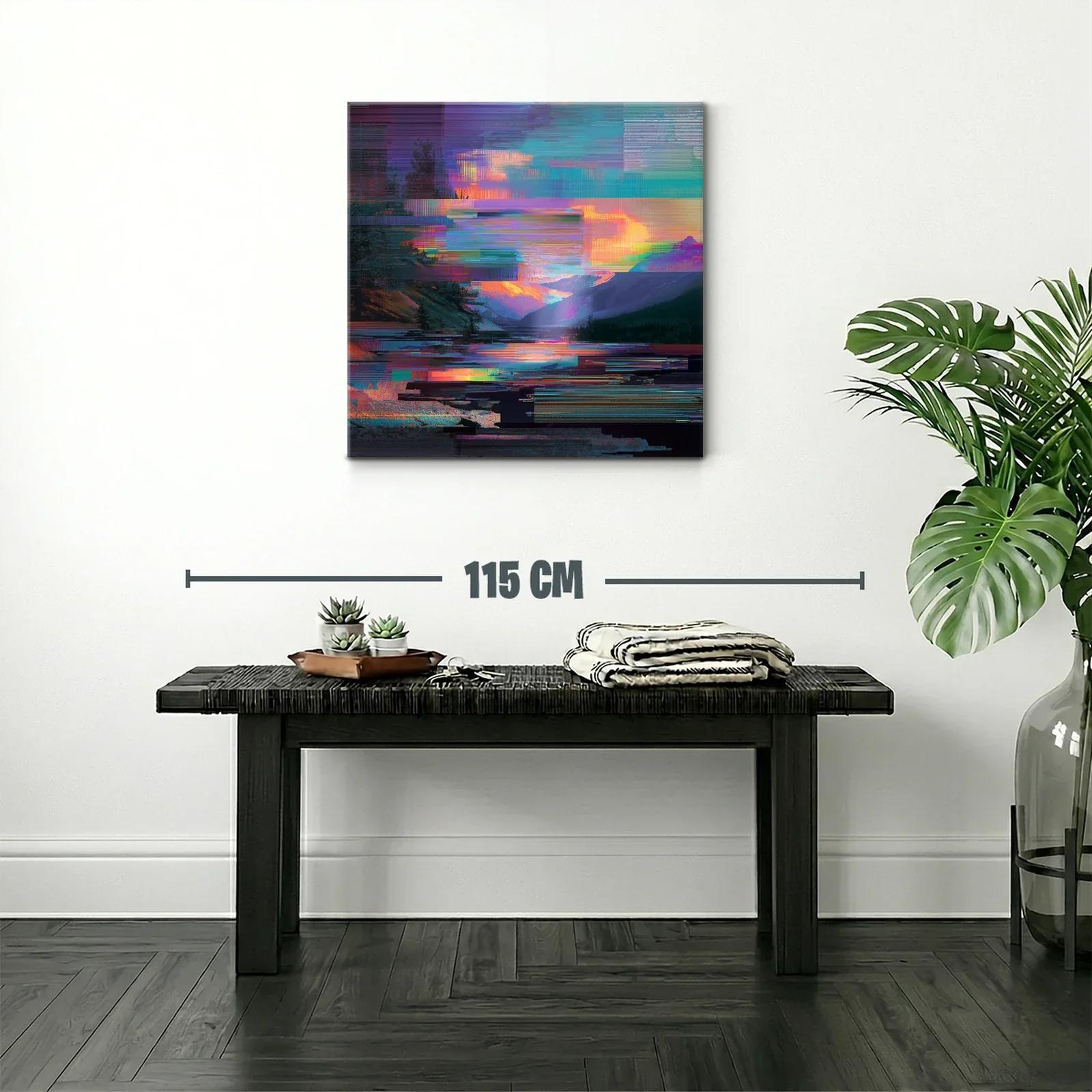 Paisaje abstracto con vibrantes tonos al atardecer — miniatura 2