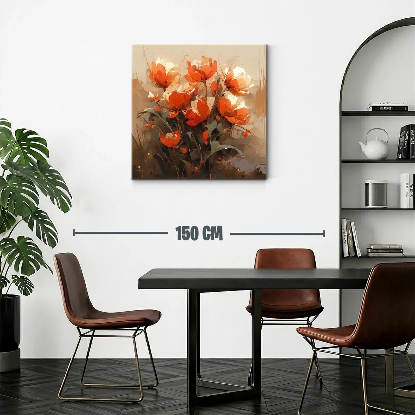 Bouquet de flores vibrantes en tonos cálidos y tierra — miniatura 2