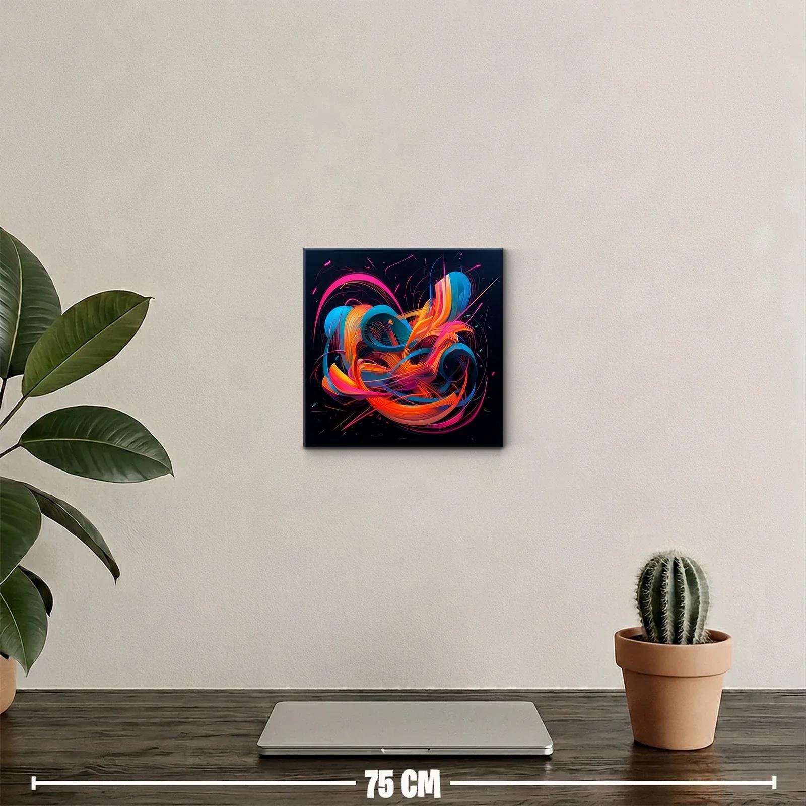 Cuadro moderno con formas abstractas en colores vibrantes — miniatura 2