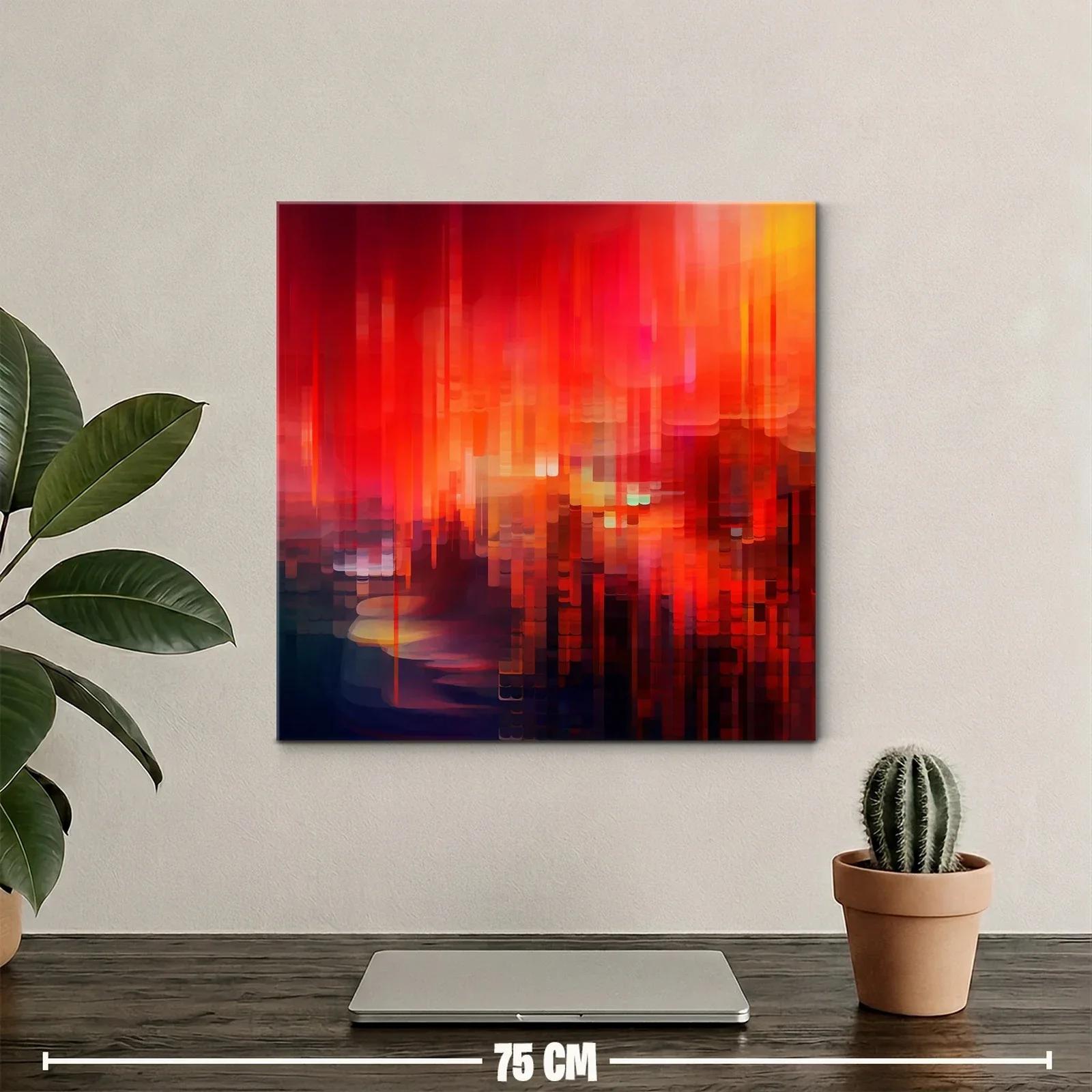 Composición abstracta en tonos cálidos y vibrantes — miniatura 2