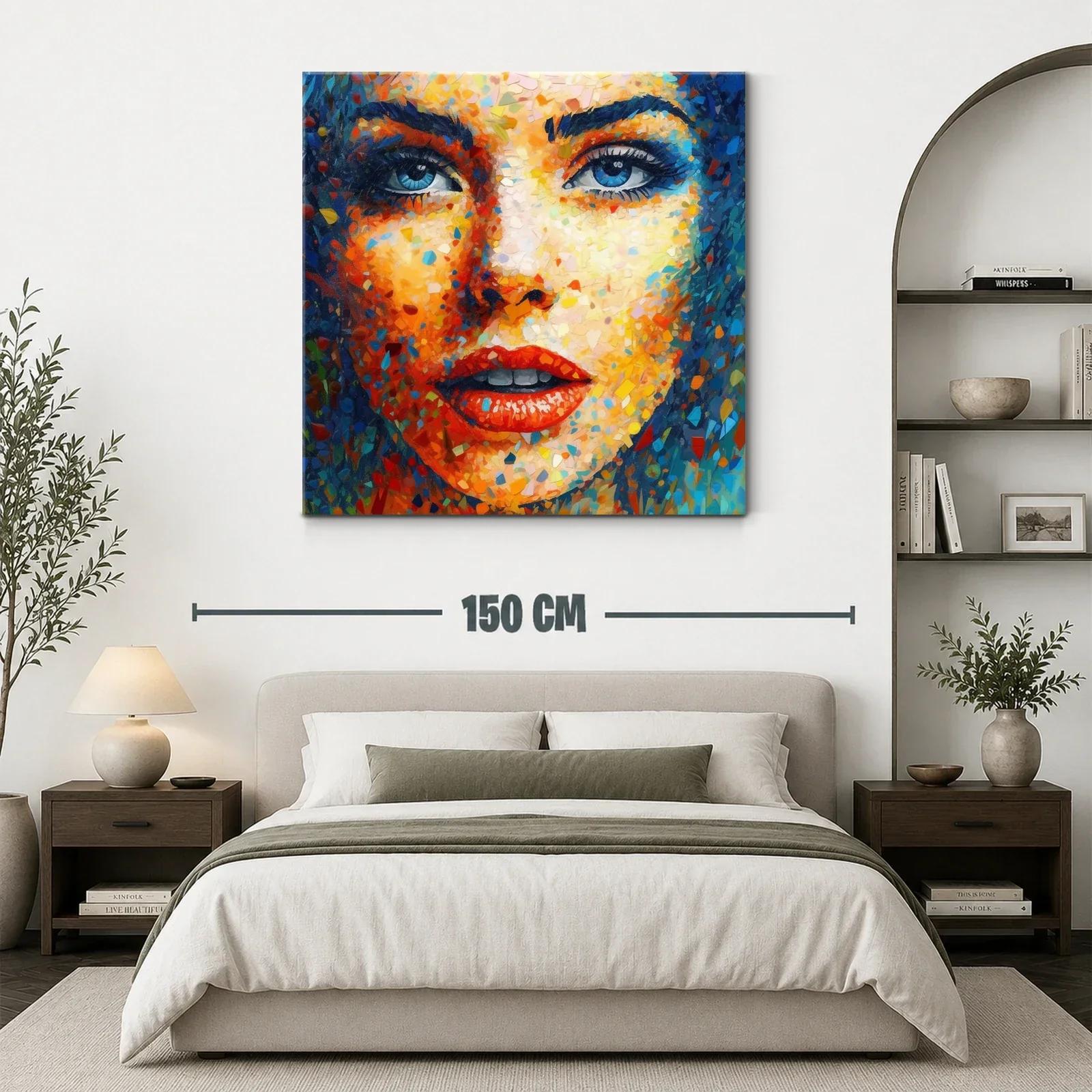 Retrato vibrante de rostro femenino con mirada intensa — miniatura 3