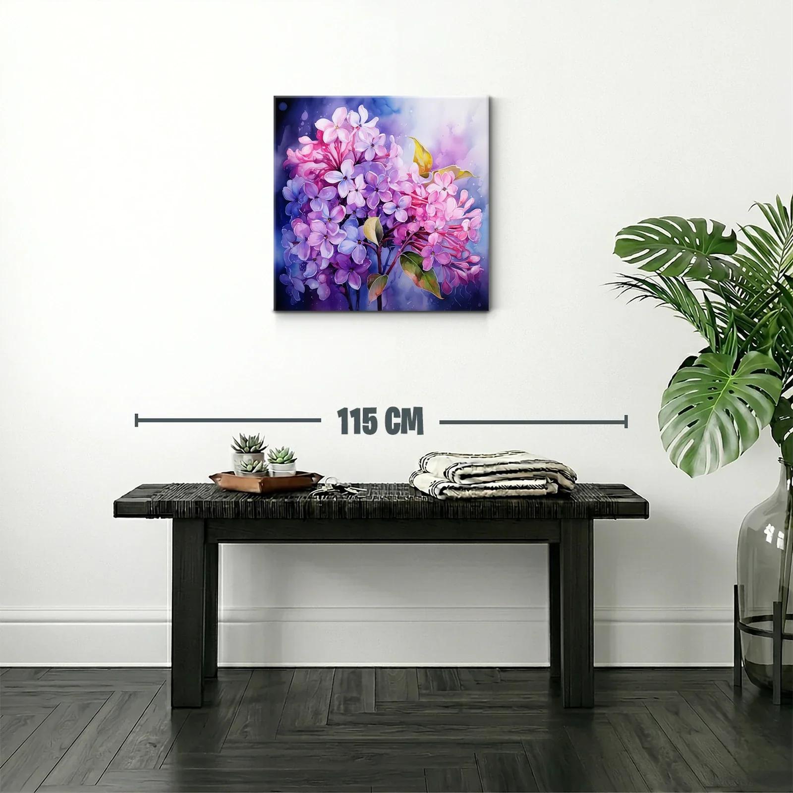 Delicado ramo de lilas en tonos violetas y rosas — miniatura 2