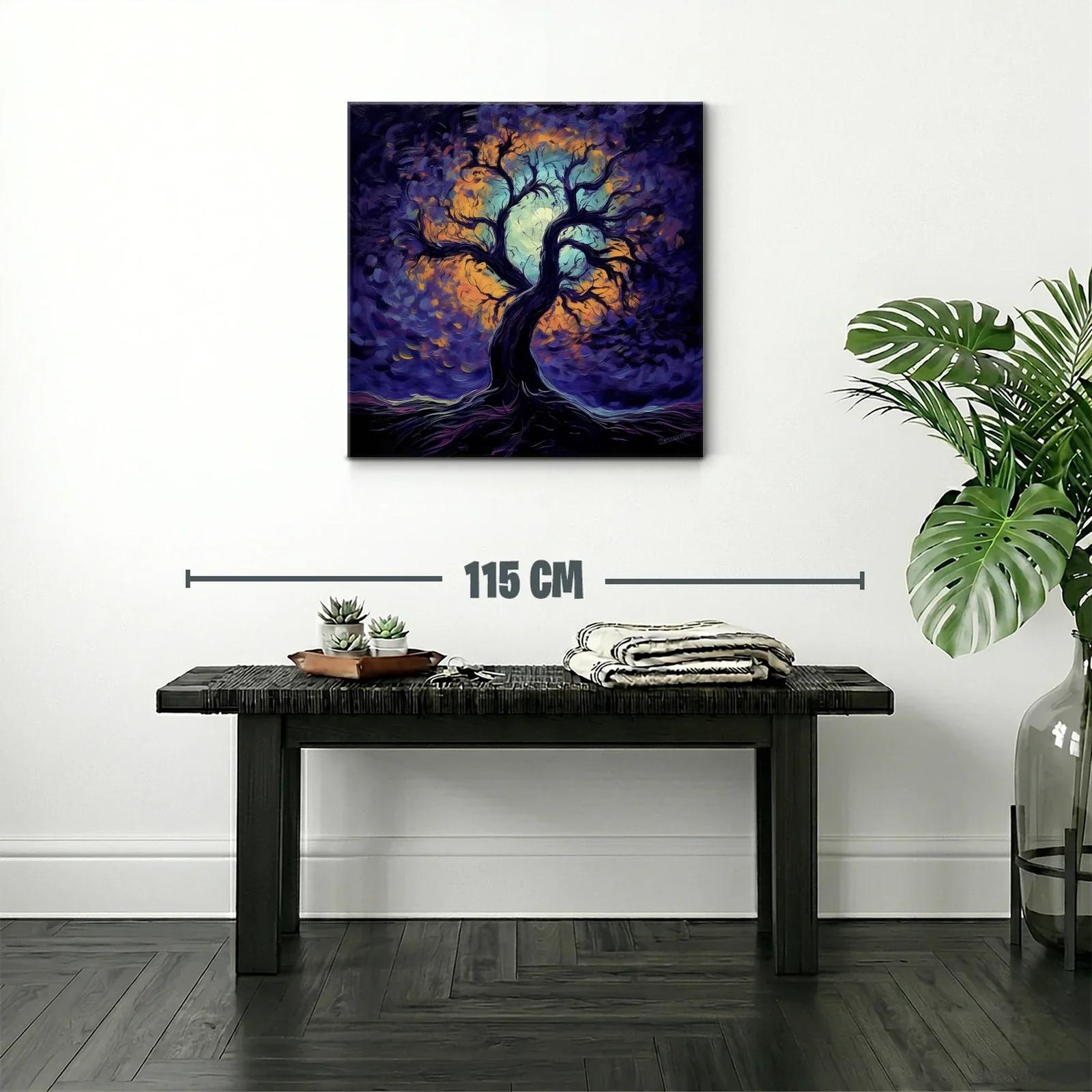 Árbol místico bajo la luz de luna vibrante — miniatura 2