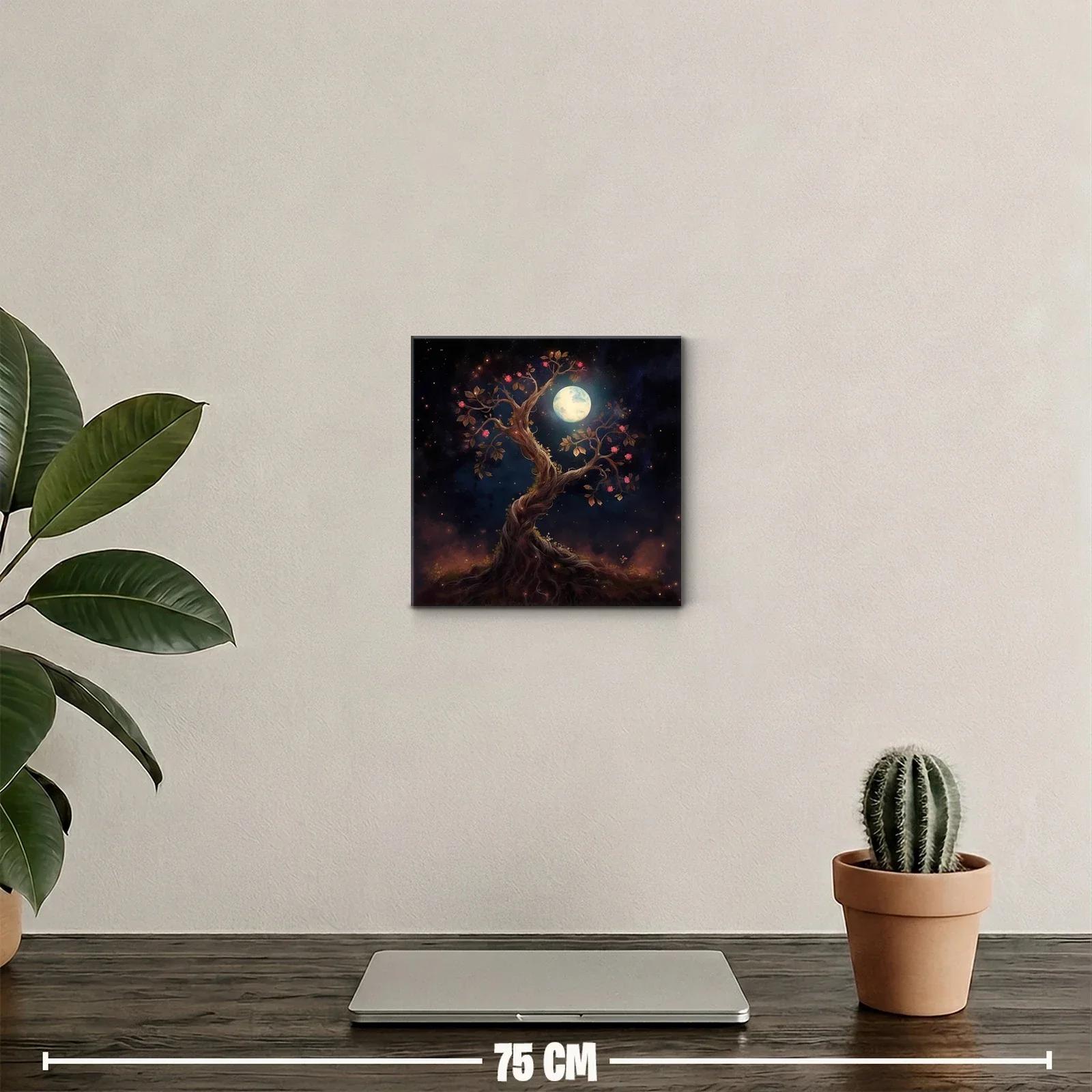 Árbol encantado bajo la luz de la luna llena — miniatura 2