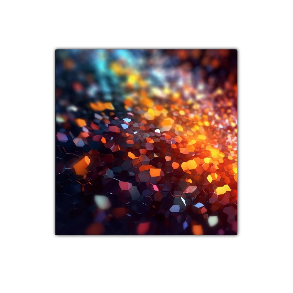 Cuadro abstracto con efecto de mosaico luminoso y vibrante — imagen principal