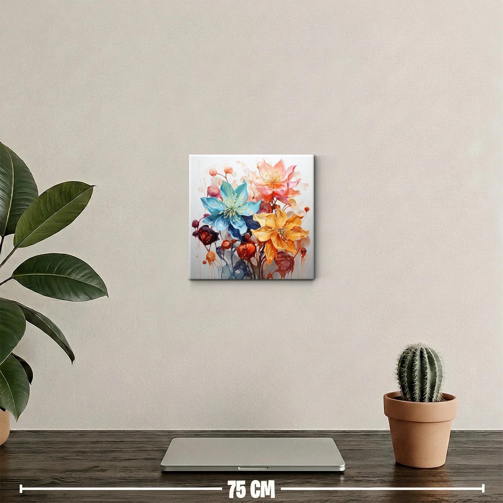 Flores vibrantes en tonos cálidos y fríos para decorar — miniatura 2