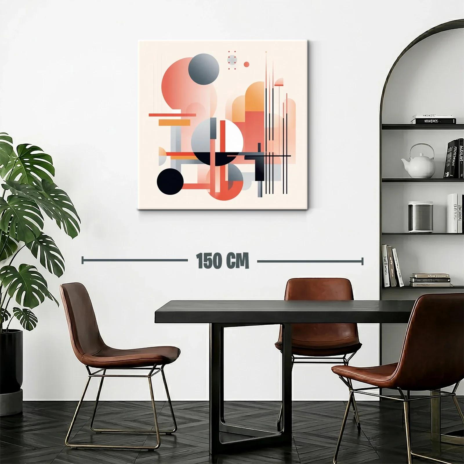 Composición abstracta con formas geométricas y tonos cálidos — miniatura 2