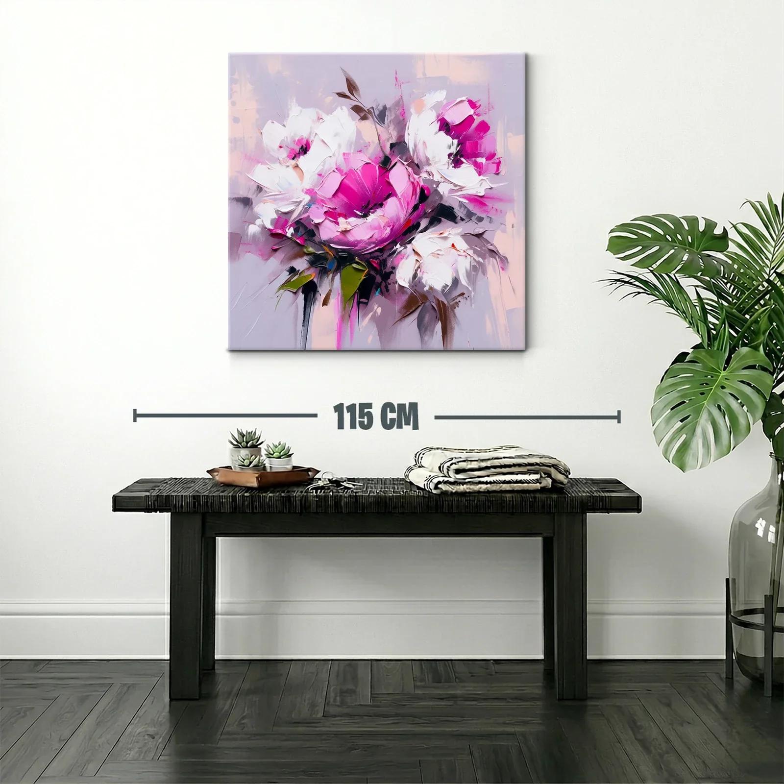 Flores vibrantes en tonos rosa y blanco con fondo suave — miniatura 2