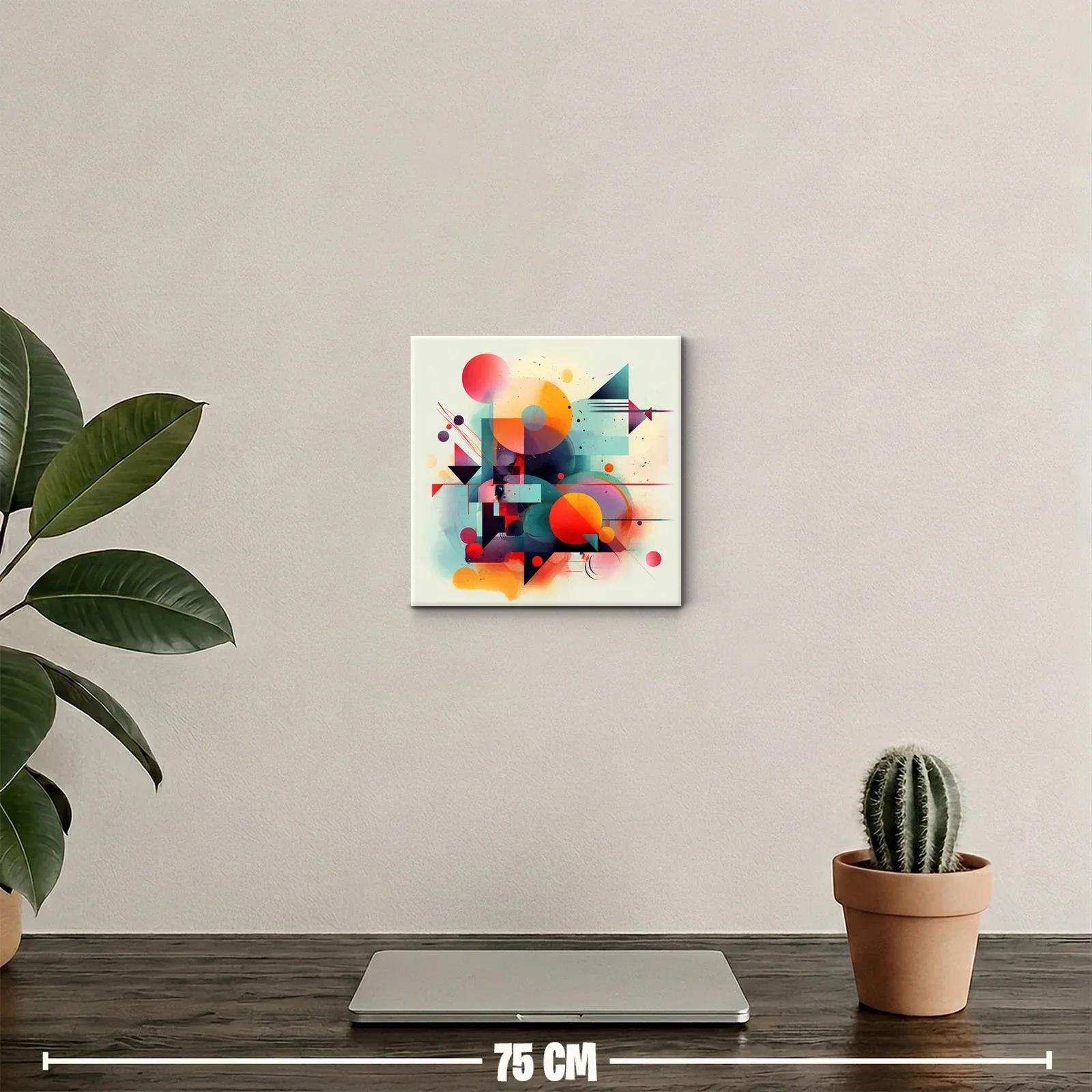Composición abstracta con formas geométricas y colores vibrantes — miniatura 2