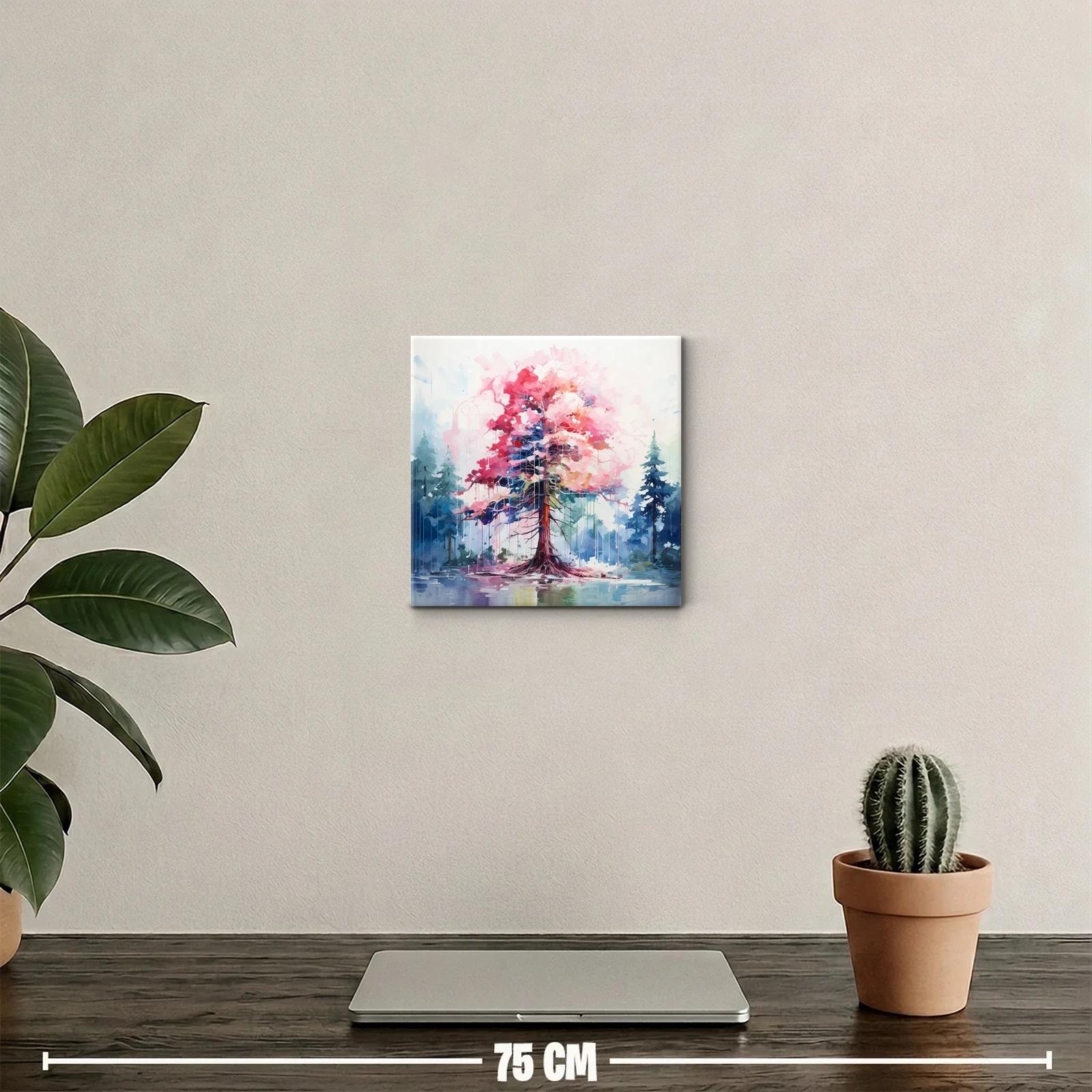 Árbol en tonos vibrantes que transforma el paisaje natural — miniatura 2