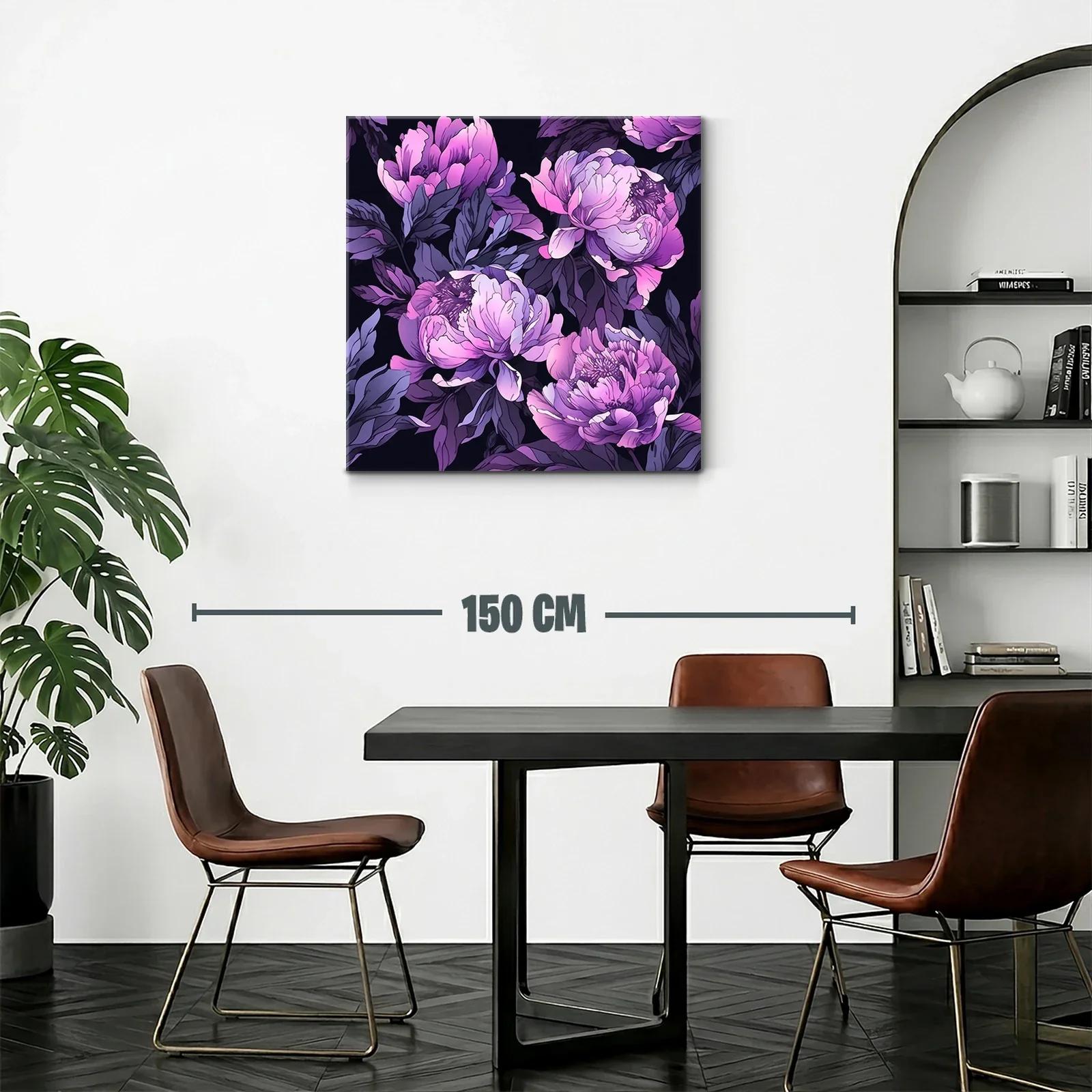 Flores violetas en un fondo oscuro elegante — miniatura 2