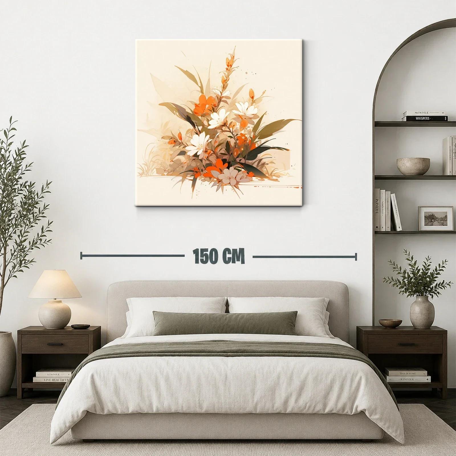 Composición floral cálida con tonos tierra y naranjas vibrantes — miniatura 3
