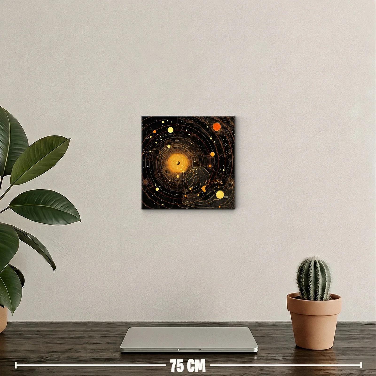 Representación artística del sistema solar con tonos cálidos — miniatura 2