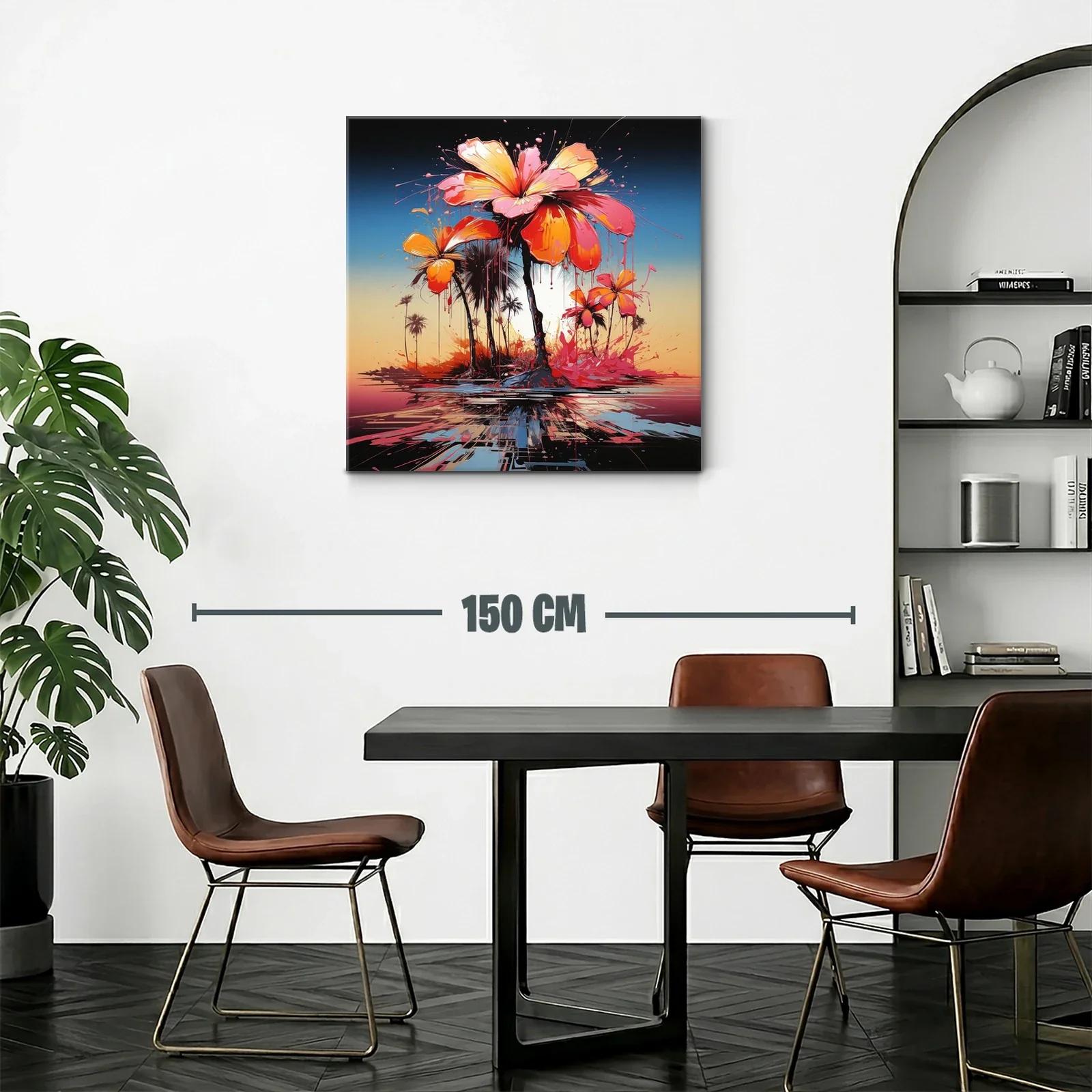 Flores vibrantes con fondo degradado al atardecer — miniatura 2