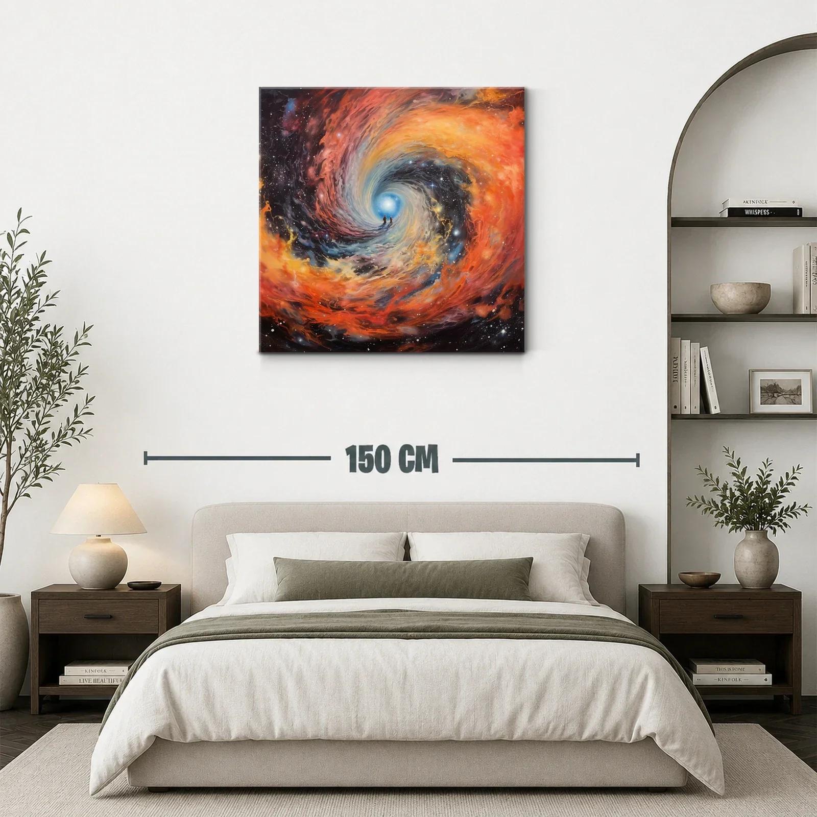 Espiral Cósmica con Luz Azul y Tonos Cálidos Vibrantes — miniatura 3
