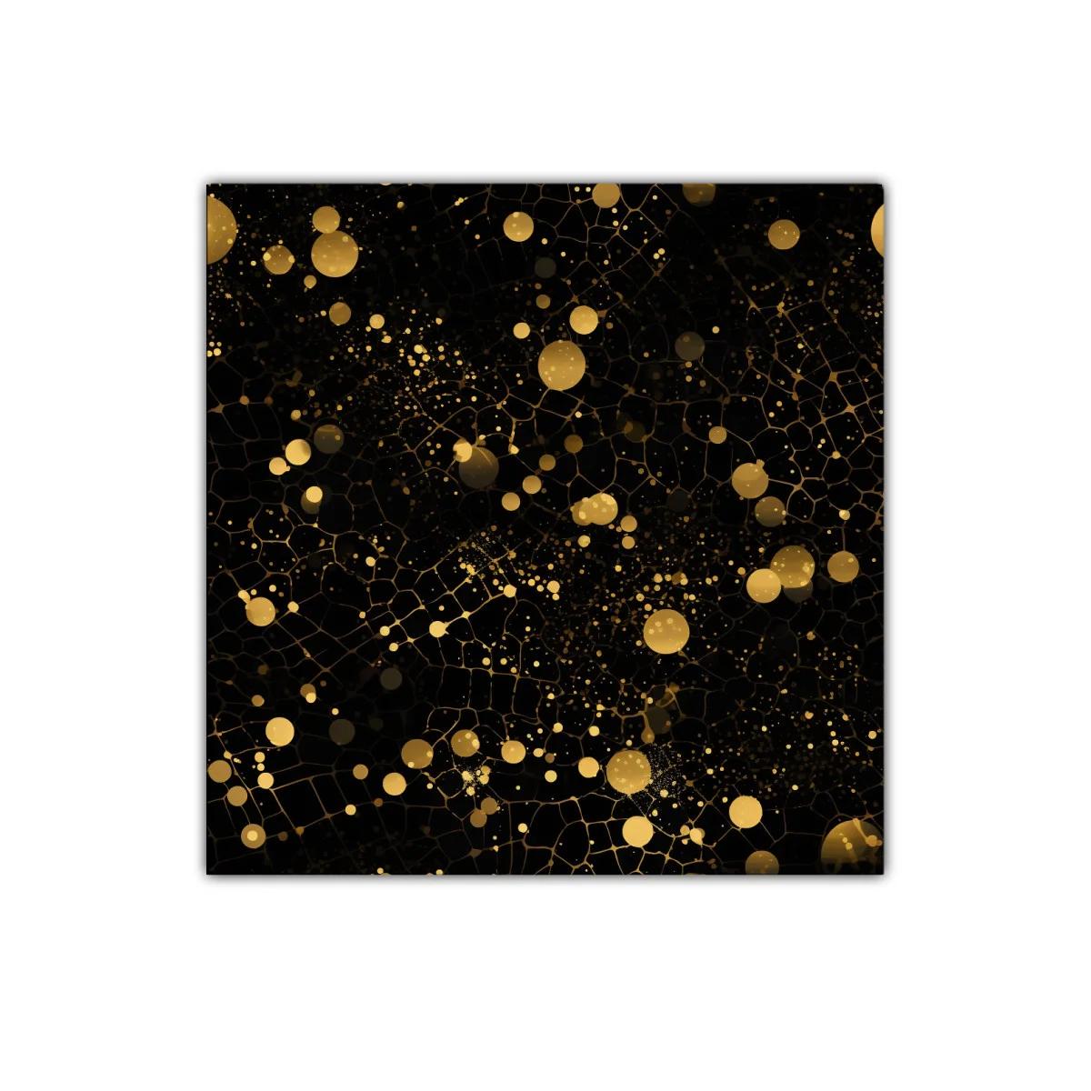 Cuadro abstracto con destellos dorados sobre fondo oscuro — miniatura 1
