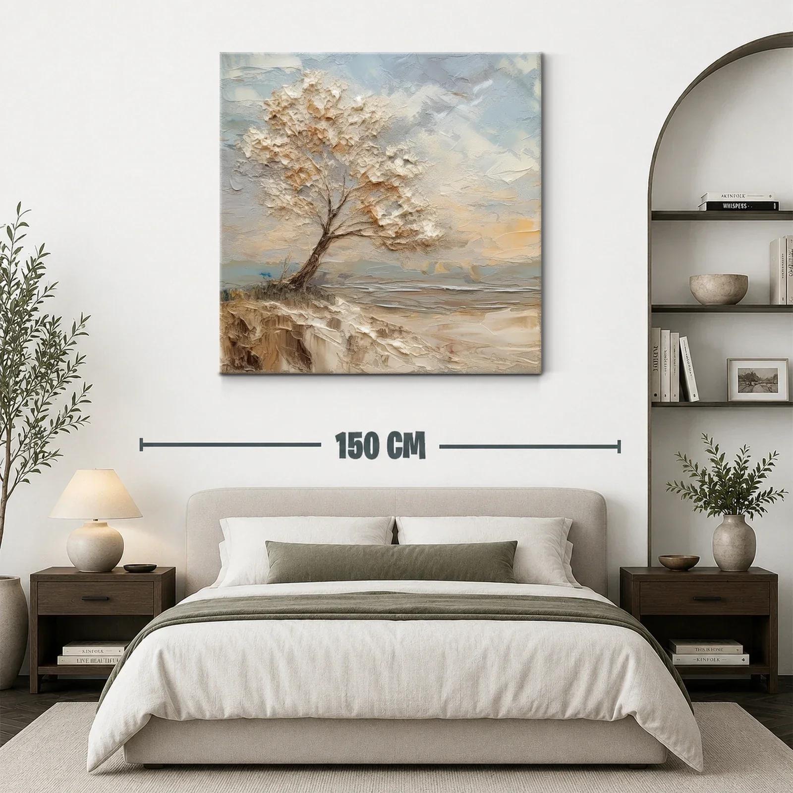 Árbol solitario en paisaje sereno con tonos cálidos — miniatura 3