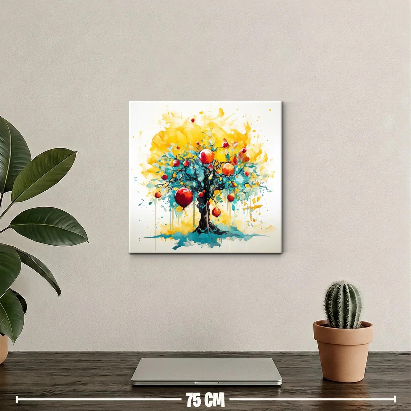 Árbol vibrante con frutos en tonos cálidos y frescos — miniatura 2