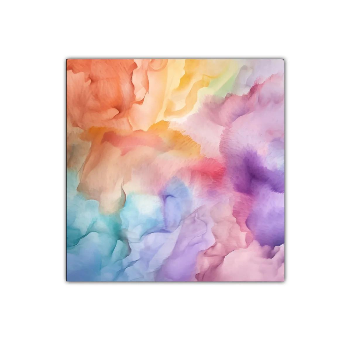Cuadro abstracto con colores suaves y efectos difuminados — miniatura 1