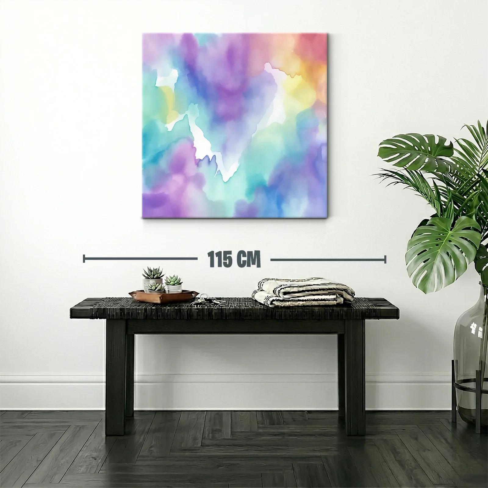 Cuadro abstracto en tonos pastel para ambientes suaves — miniatura 2