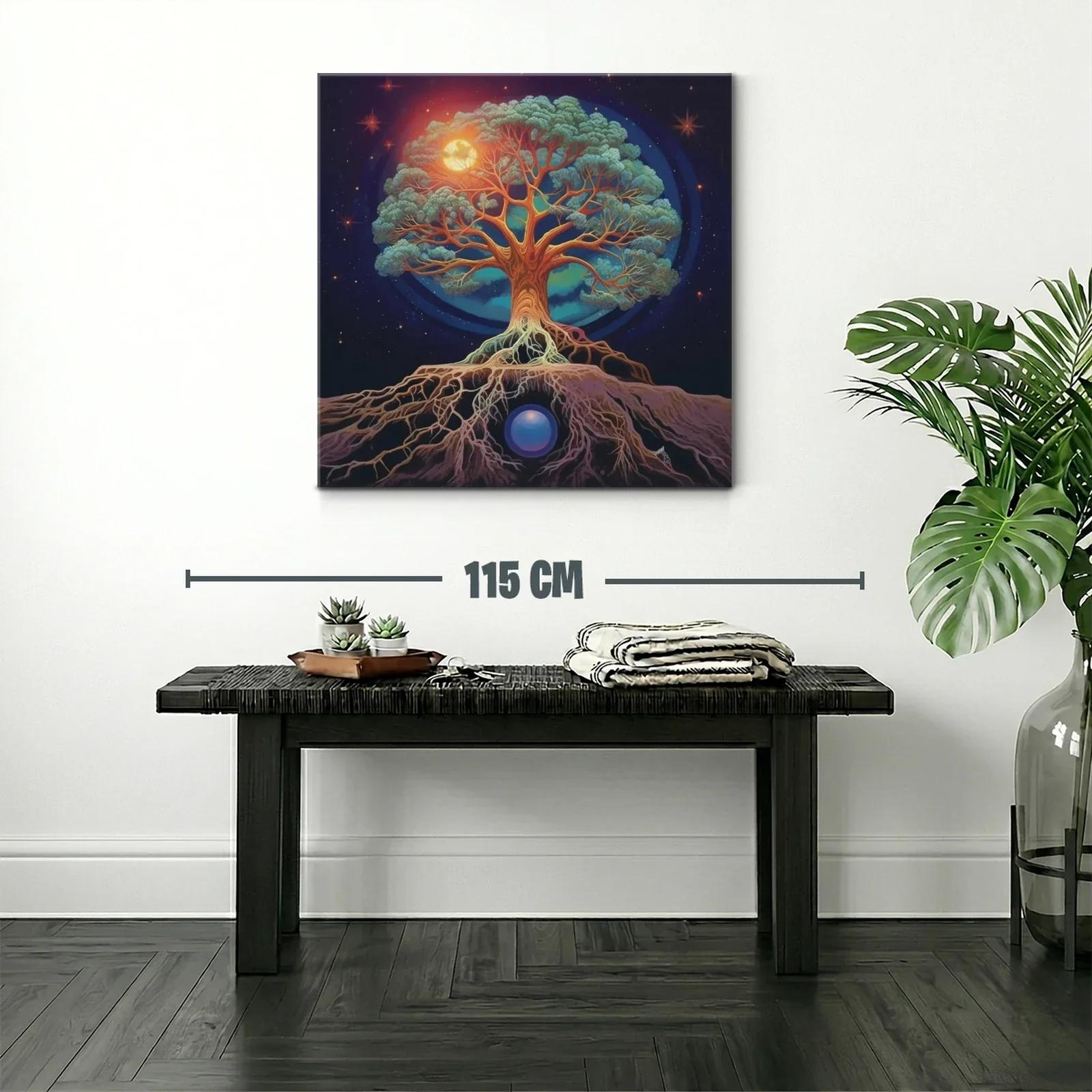 Árbol de la vida cósmico con raíces y energía lunar — miniatura 2