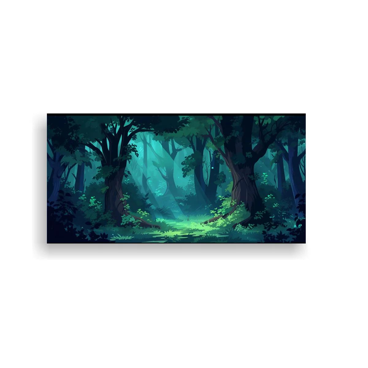 Cuadro bosque frondoso con claros de luz — imagen principal