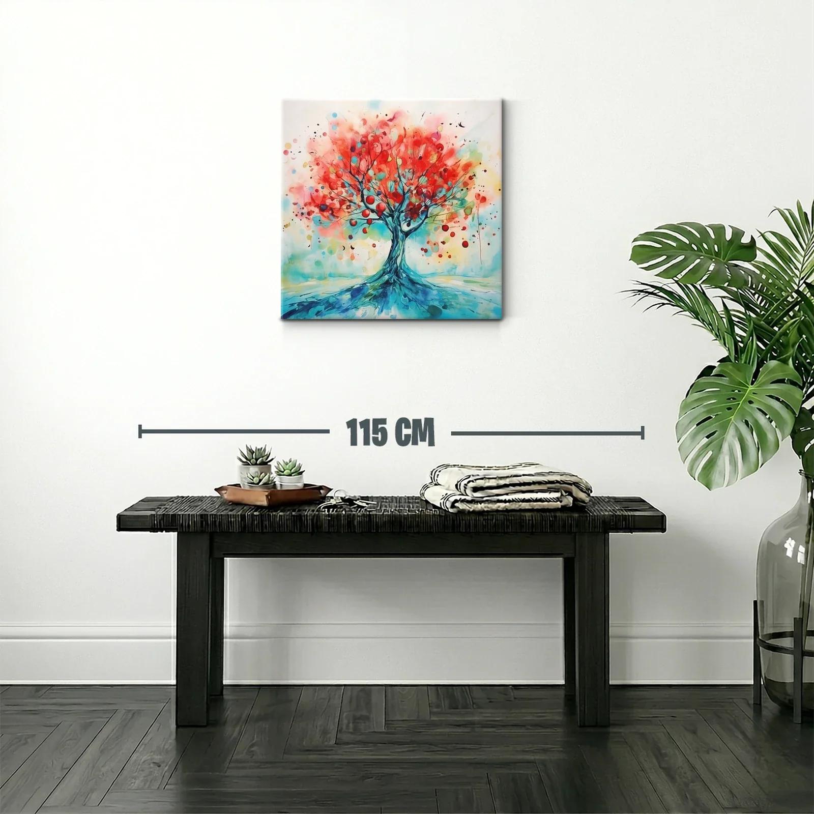 Árbol vibrante en tonos cálidos y fríos — miniatura 2