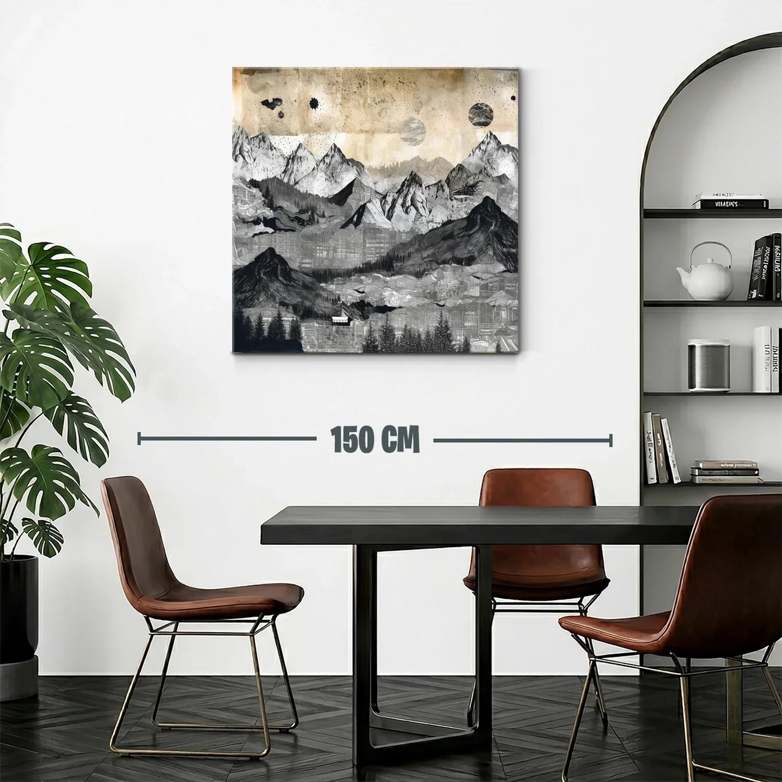 Montañas abstractas con contrastes en tonalidades neutras — miniatura 2
