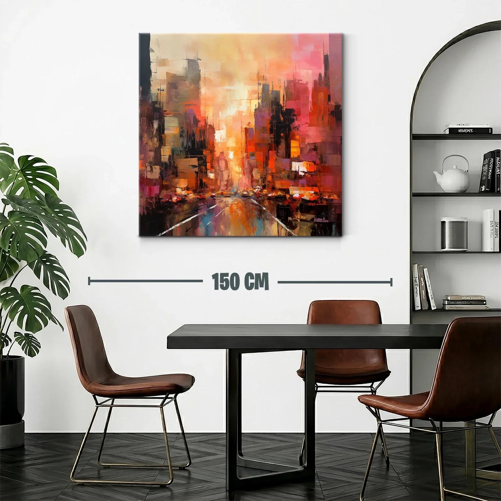 Atardecer vibrante en ciudad abstracta llena de energía — miniatura 2