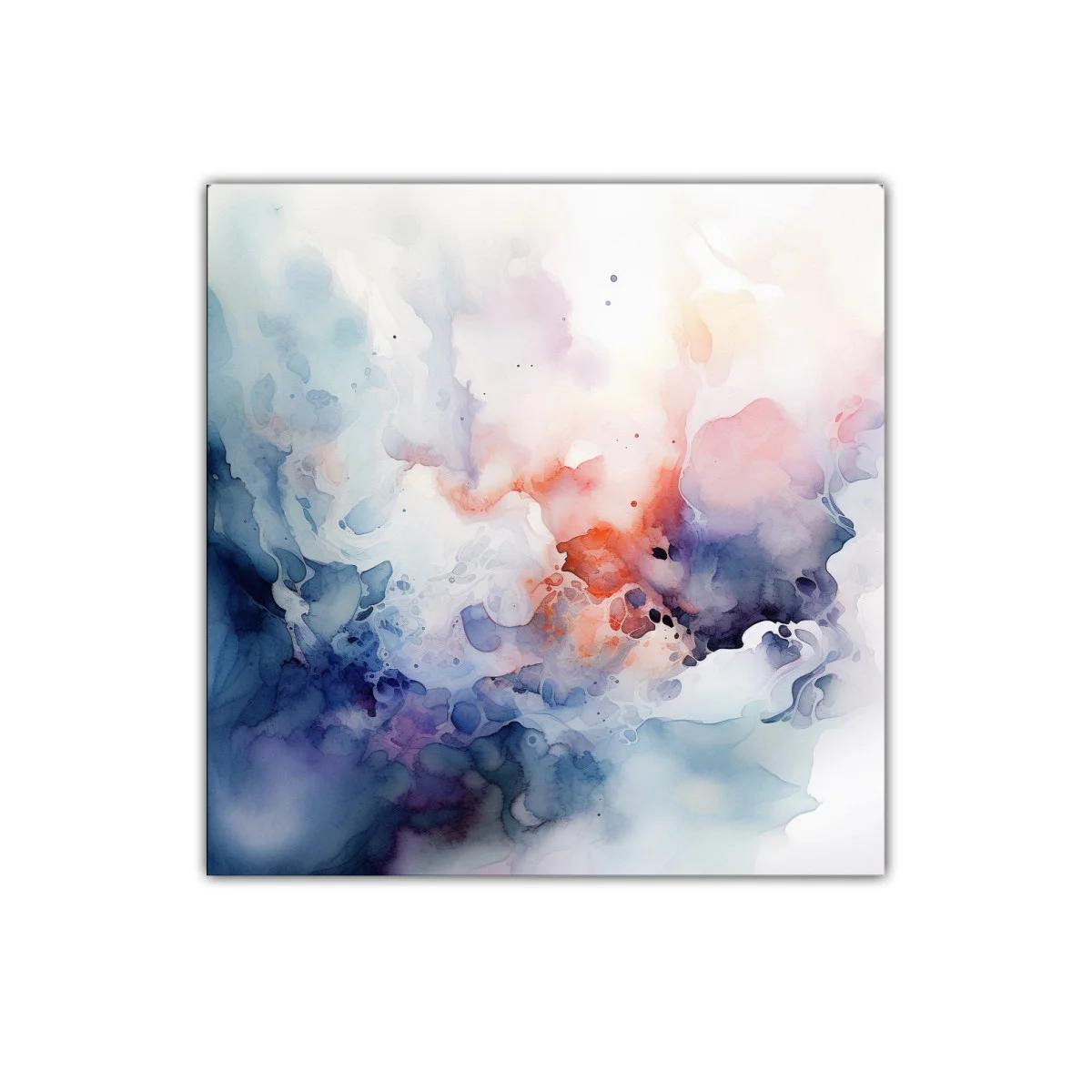Cuadro abstracto con tonos suaves y vibrantes — miniatura 1