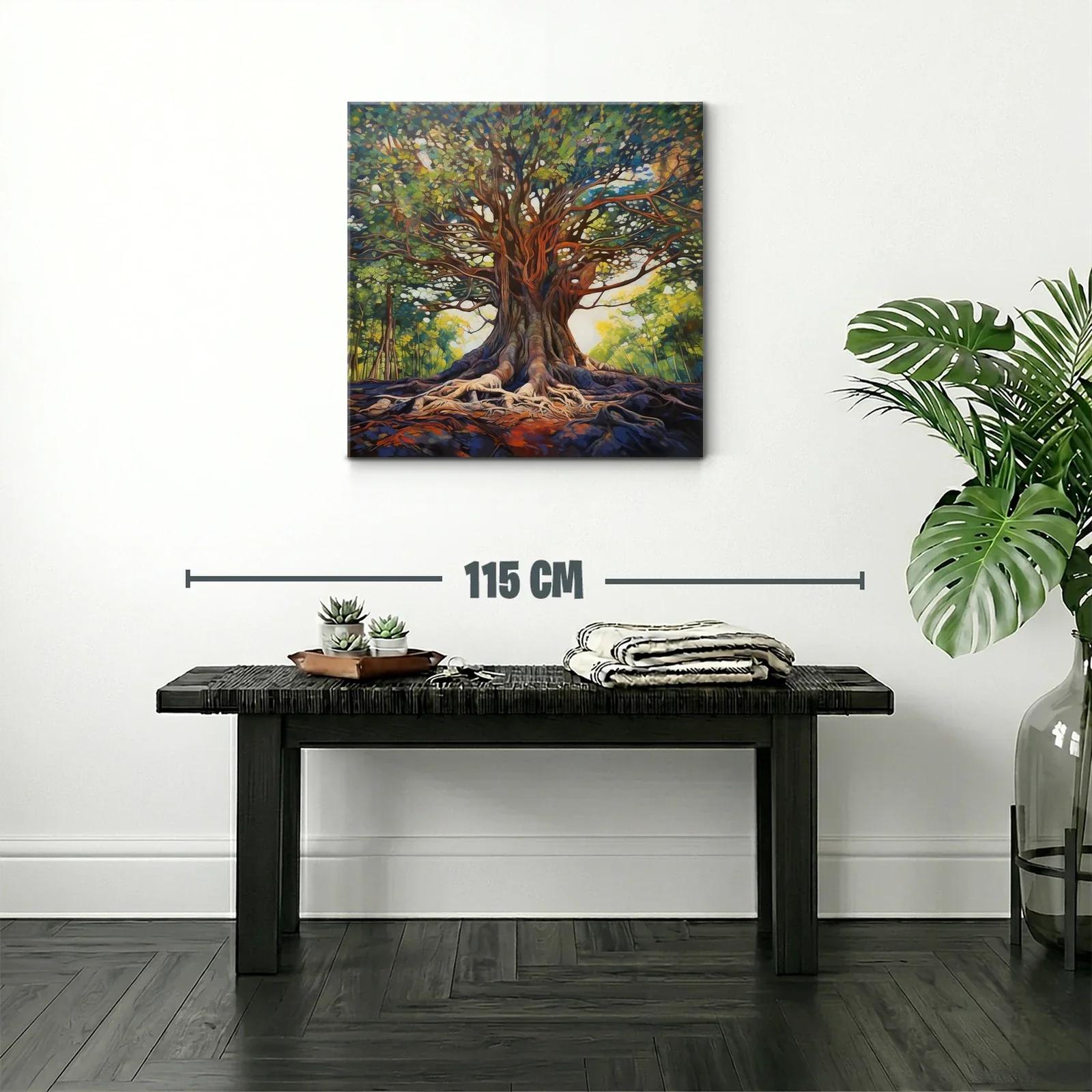 Árbol majestuoso con raíces expuestas y follaje vibrante — miniatura 2
