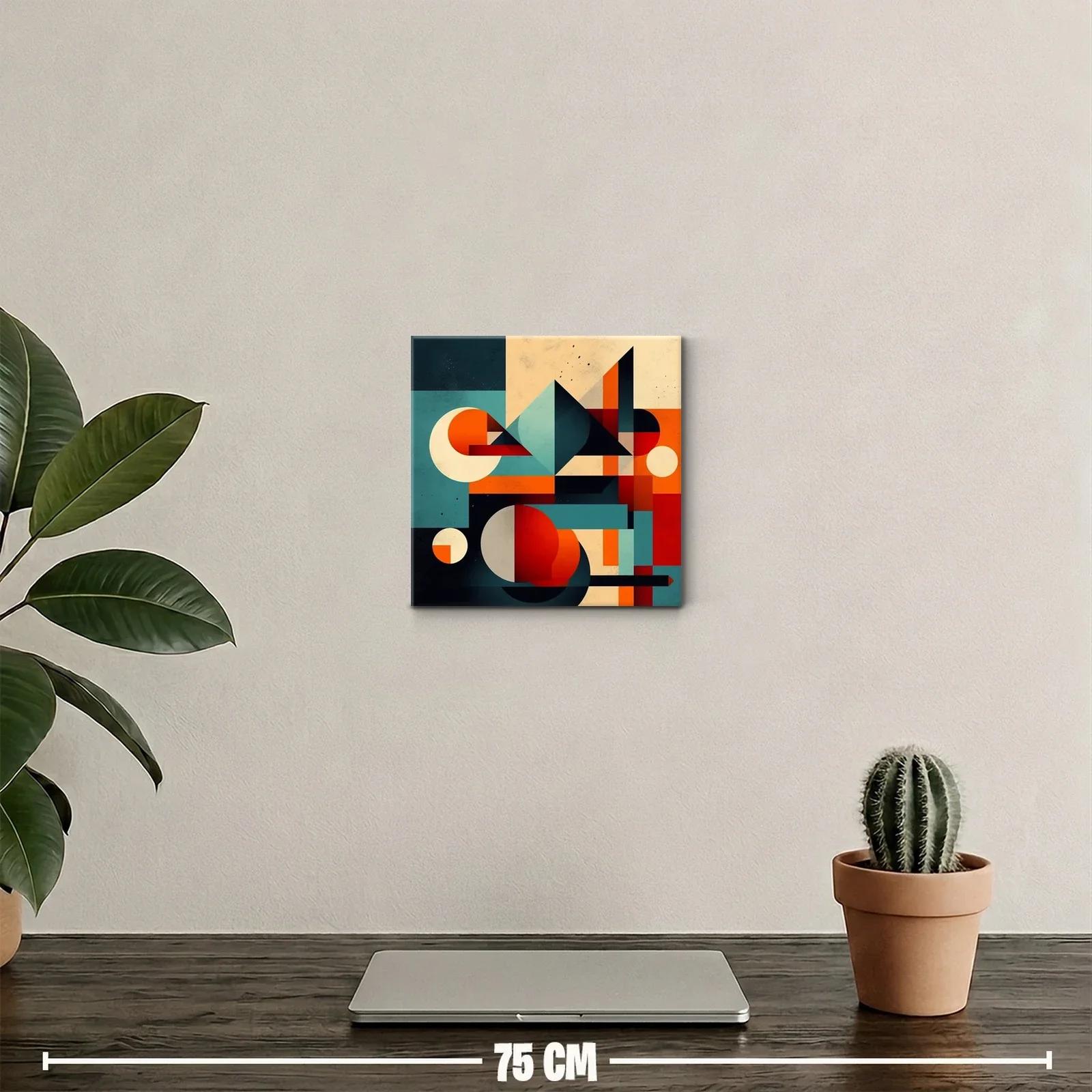 Composición geométrica contemporánea con colores vibrantes — miniatura 2