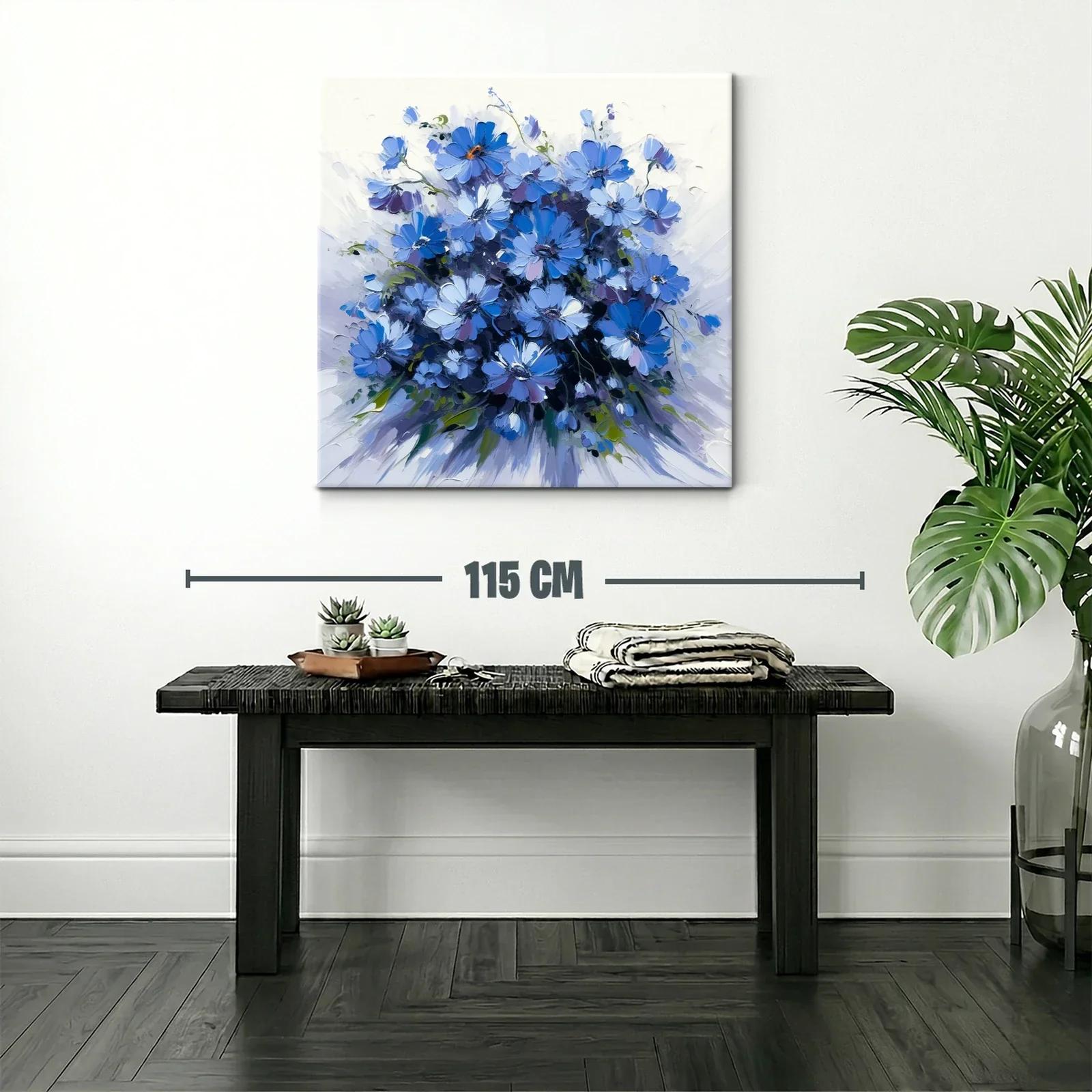 Bouquet de flores en tonos azules y lilas vibrantes — miniatura 2